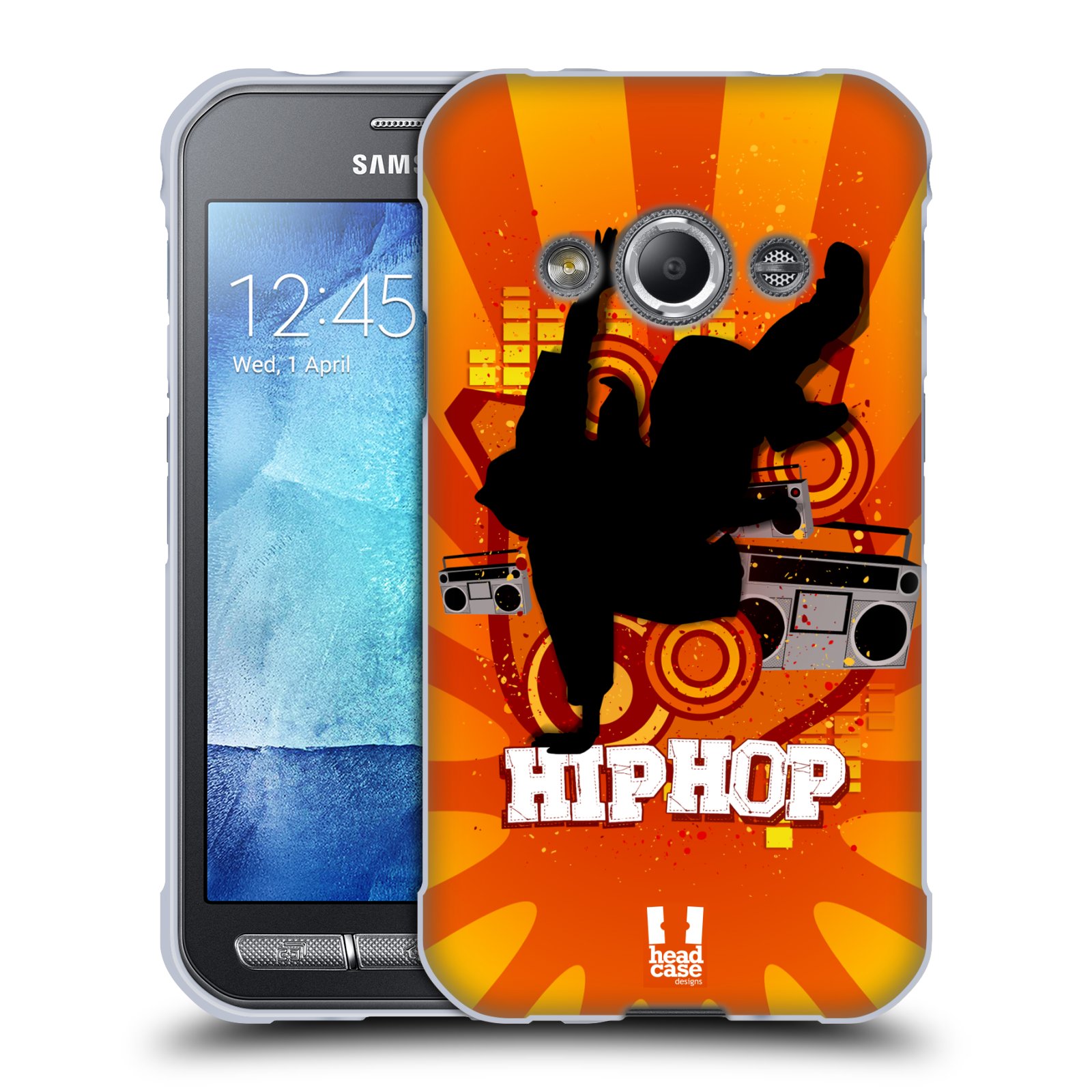 HEAD CASE silikonový obal na mobil Samsung Galaxy Xcover 3 vzor TANEC SILUETA HIP HOP