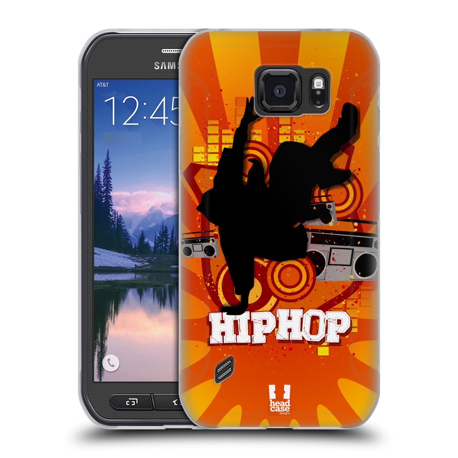 HEAD CASE silikonový obal na mobil Samsung Galaxy S6 ACTIVE vzor TANEC SILUETA HIP HOP