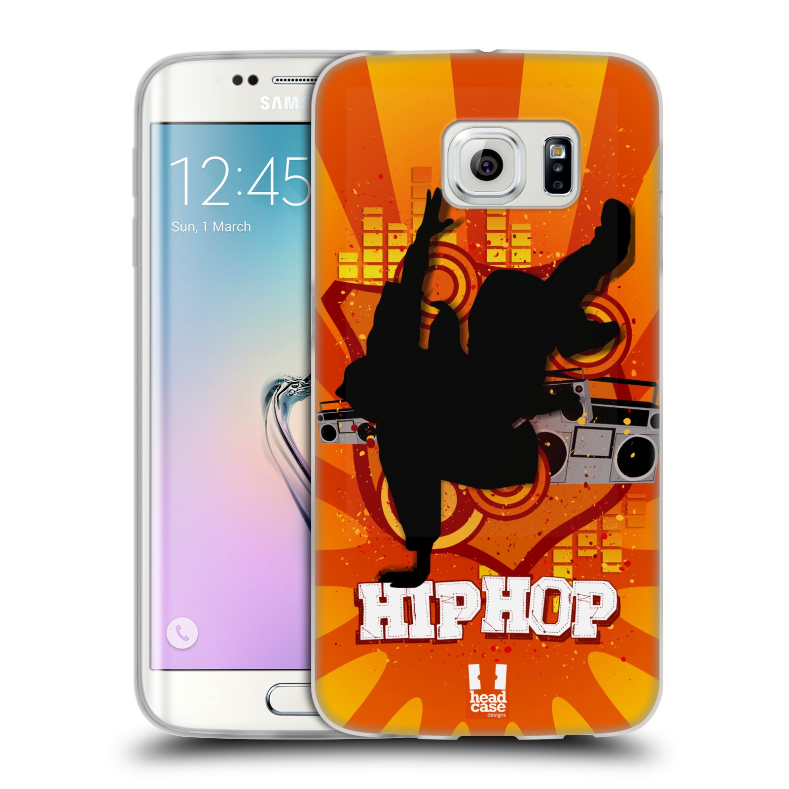HEAD CASE silikonový obal na mobil Samsung Galaxy S6 EDGE vzor TANEC SILUETA HIP HOP