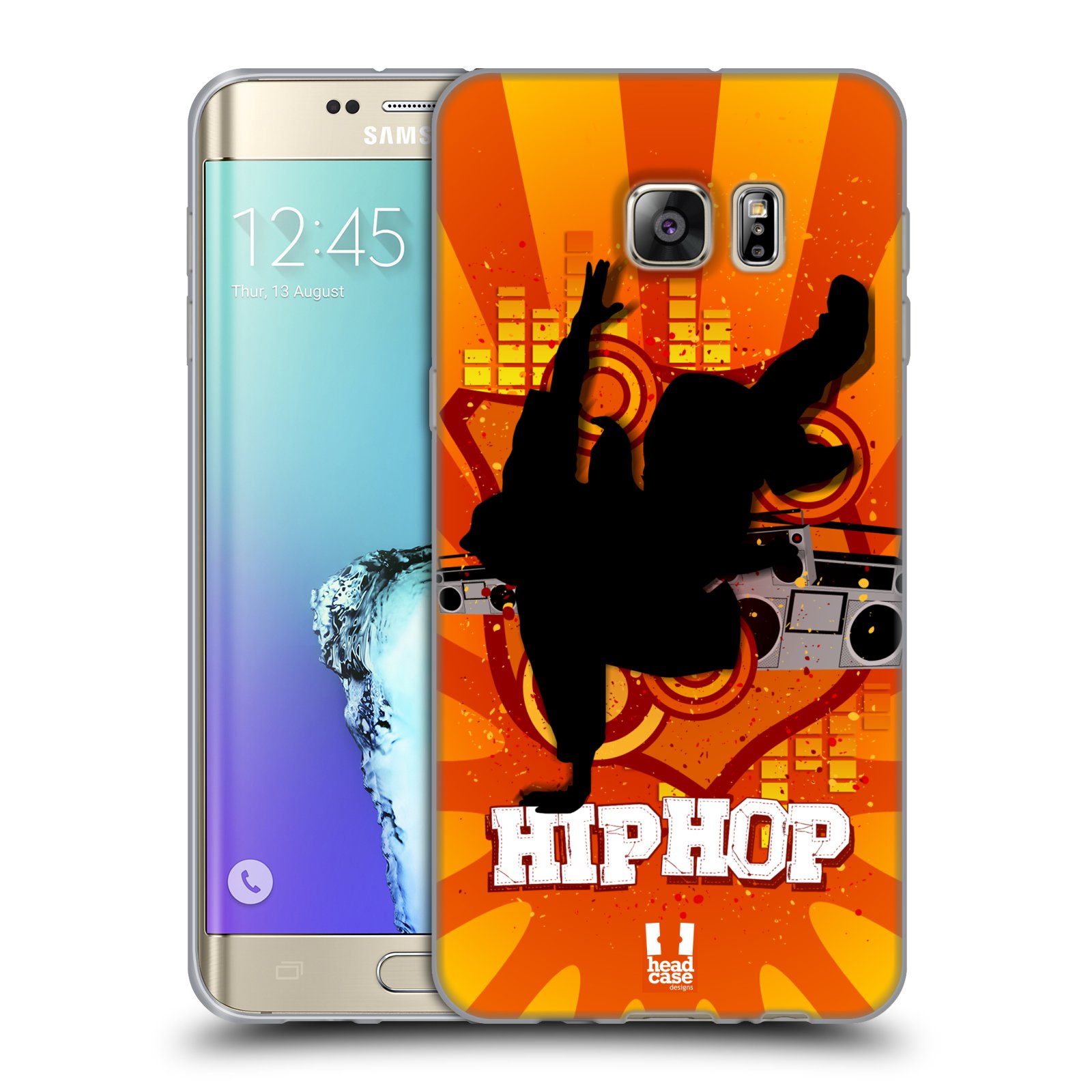 HEAD CASE silikonový obal na mobil Samsung Galaxy S6 EDGE PLUS vzor TANEC SILUETA HIP HOP