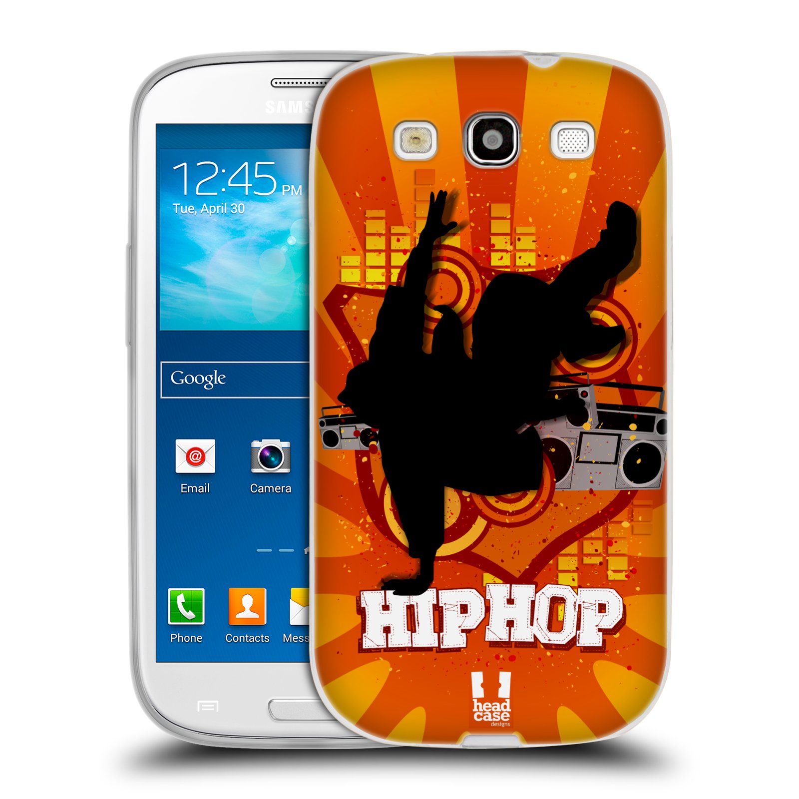 HEAD CASE silikonový obal na mobil Samsung Galaxy S3 i9300 vzor TANEC SILUETA HIP HOP