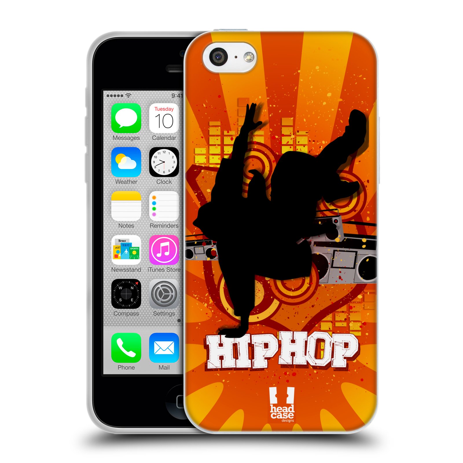 HEAD CASE silikonový obal na mobil Apple Iphone 5C vzor TANEC SILUETA HIP HOP