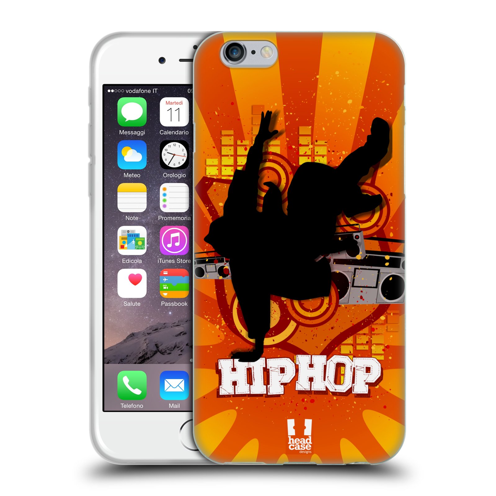 HEAD CASE silikonový obal na mobil Apple Iphone 6/6S vzor TANEC SILUETA HIP HOP