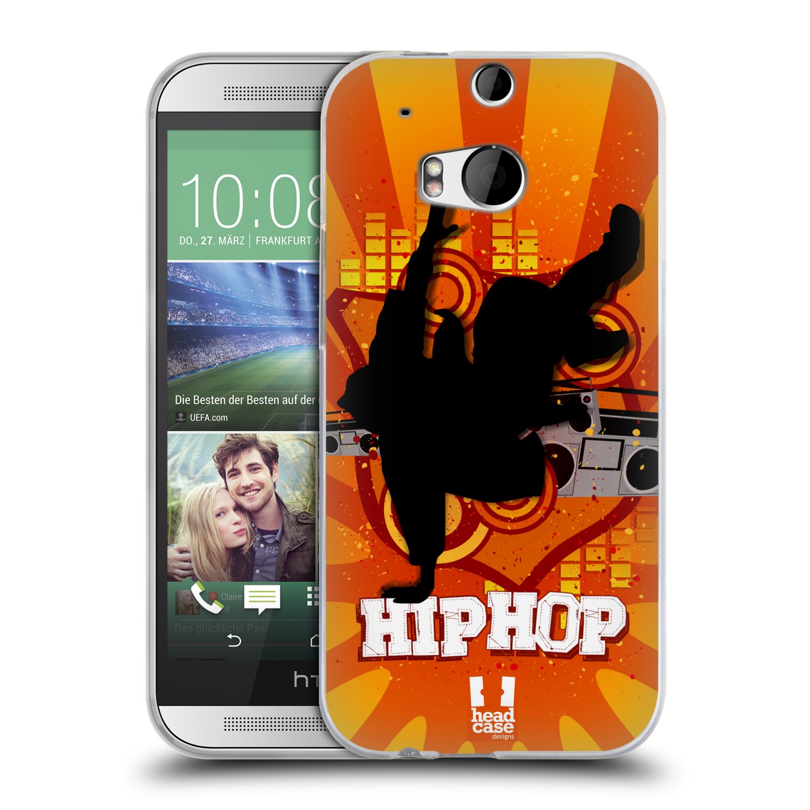 HEAD CASE silikonový obal na mobil HTC ONE (M8) vzor TANEC SILUETA HIP HOP