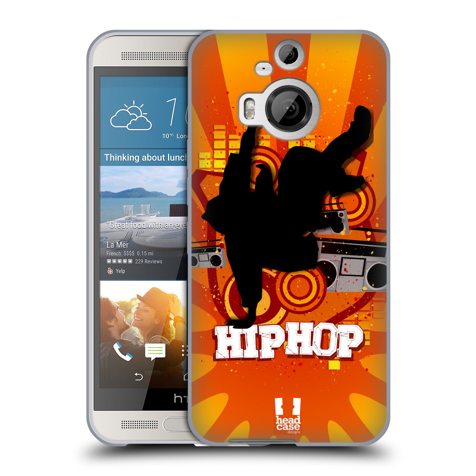 HEAD CASE silikonový obal na mobil HTC ONE M9+(PLUS) vzor TANEC SILUETA HIP HOP