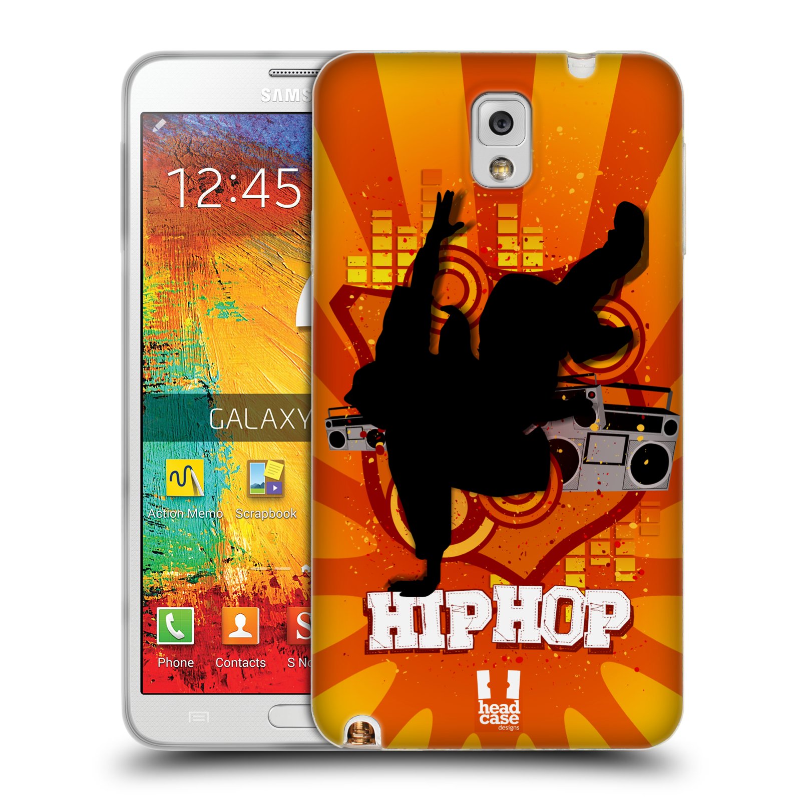 HEAD CASE silikonový obal na mobil Samsung Galaxy Note 3 (N9005) vzor TANEC SILUETA HIP HOP