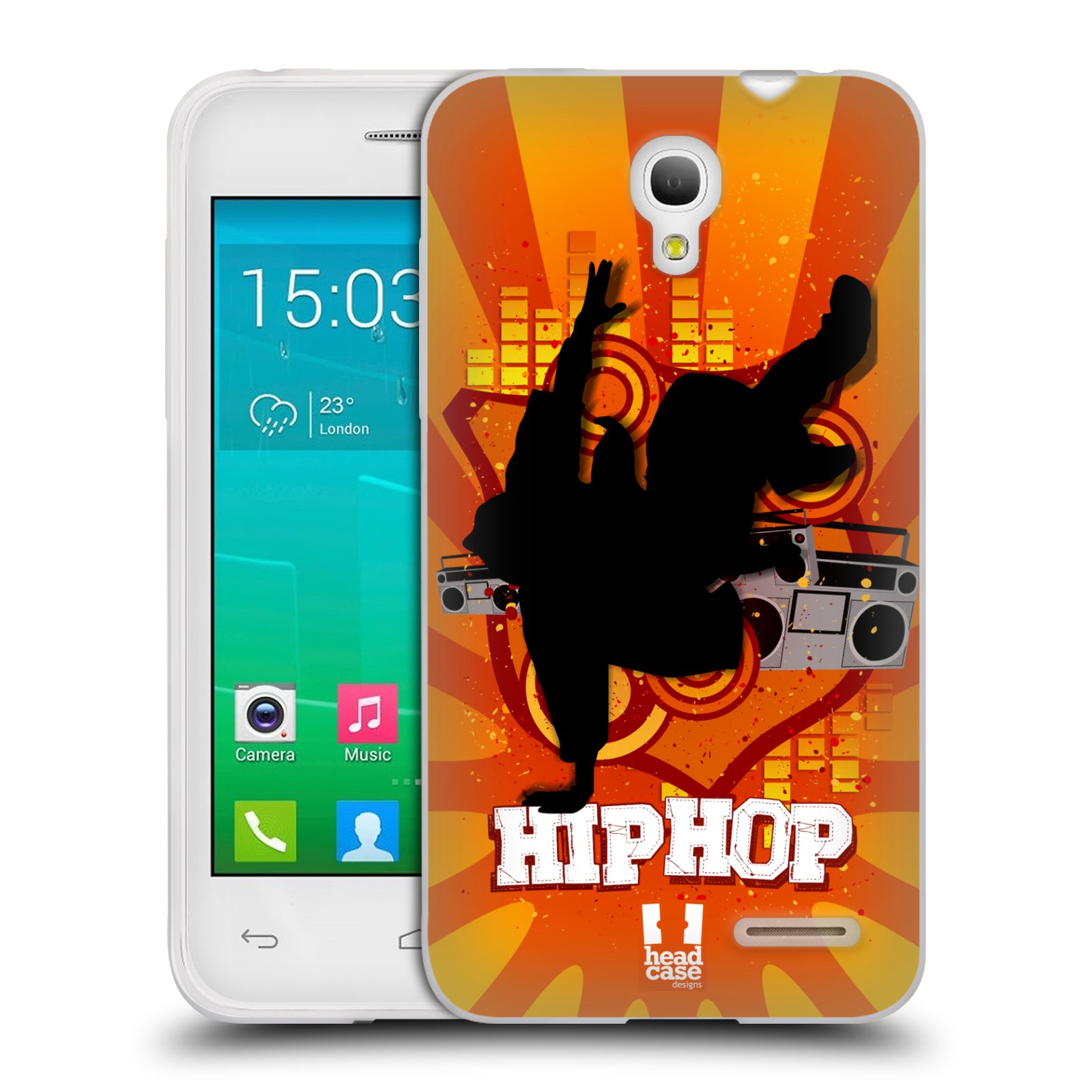 HEAD CASE silikonový obal na mobil Alcatel POP S3 OT-5050Y vzor TANEC SILUETA HIP HOP
