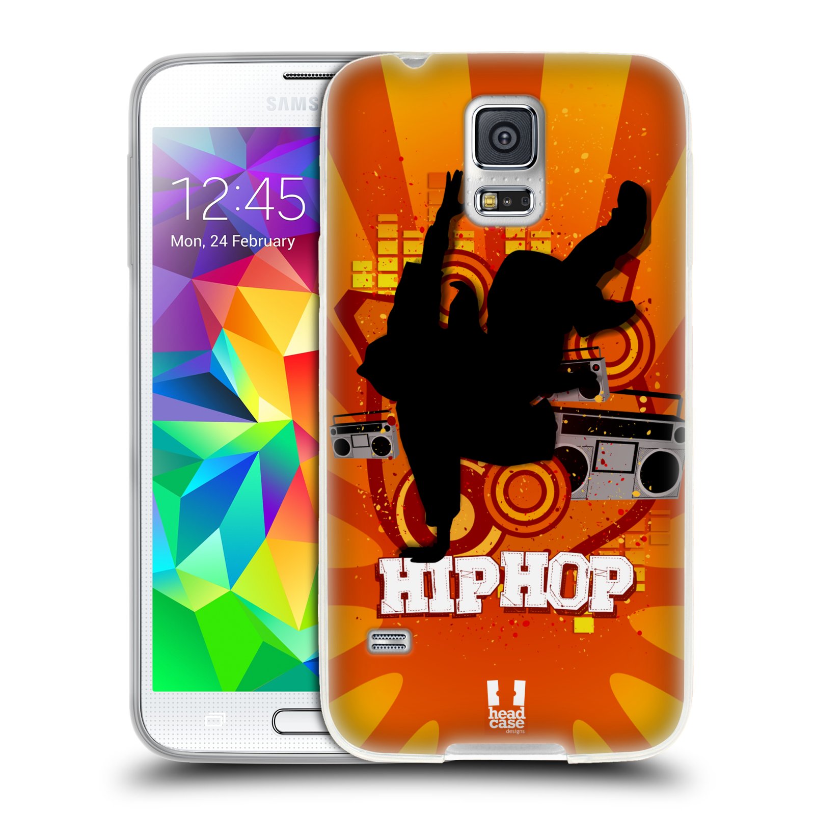 HEAD CASE silikonový obal na mobil Samsung Galaxy S5/S5 NEO vzor TANEC SILUETA HIP HOP