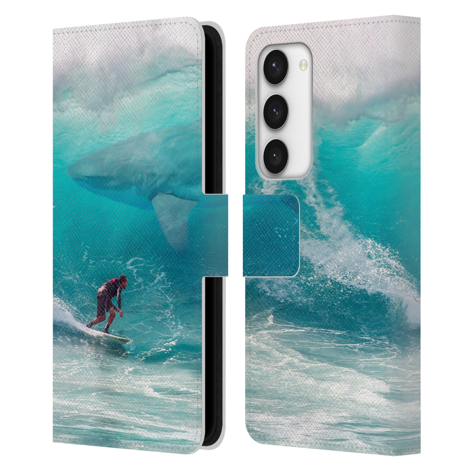 HEAD CASE Pouzdro pro mobil Samsung Galaxy S23 5G - Dave Loblaw - Surfař a žralok