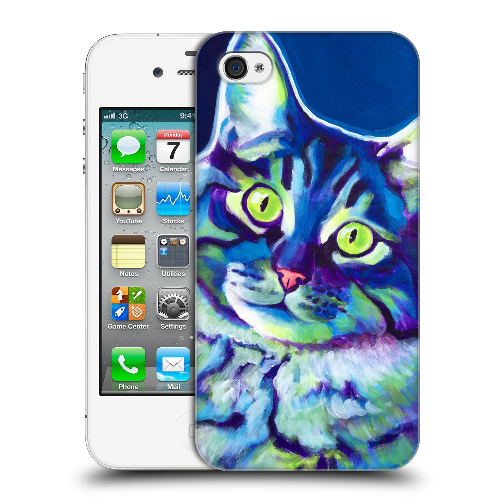 Zadní obal pro mobil Apple Iphone 4/4S - HEAD CASE - DawgArt - kočička Alfons