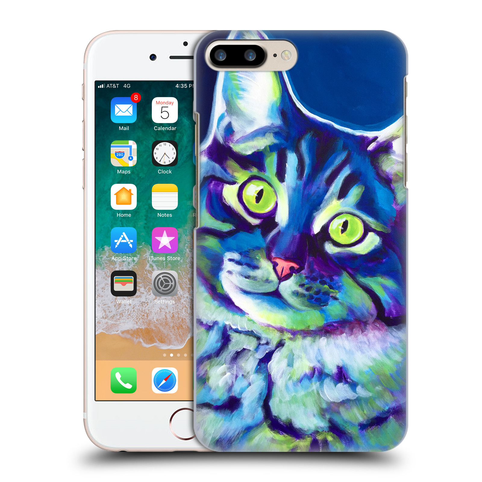 Zadní obal pro mobil Apple Iphone 7+ /  8+ - HEAD CASE - DawgArt - kočička Alfons