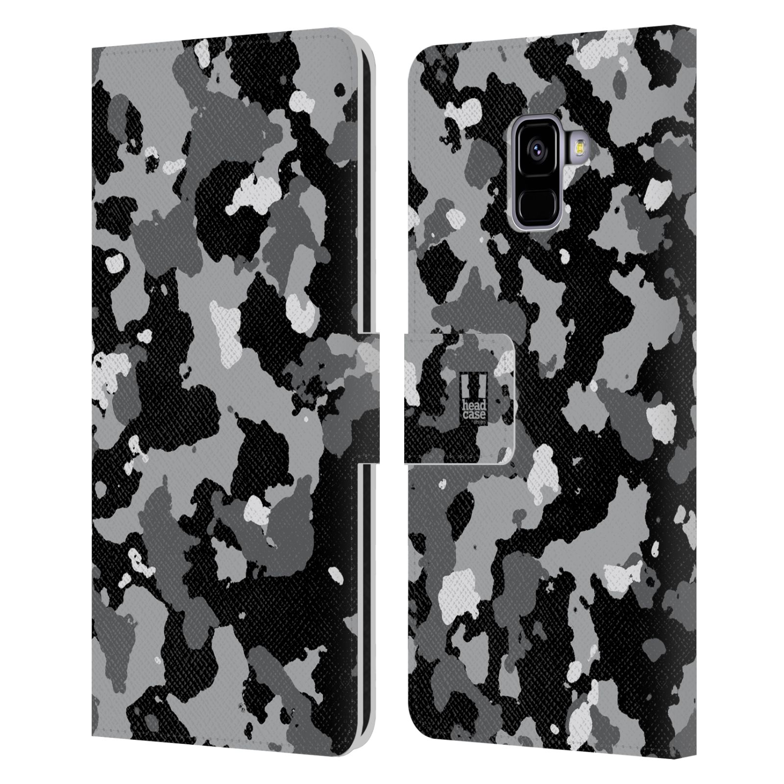 Pouzdro na mobil Samsung Galaxy A8 PLUS 2018 - Head Case - kamuflaž černá a šedá
