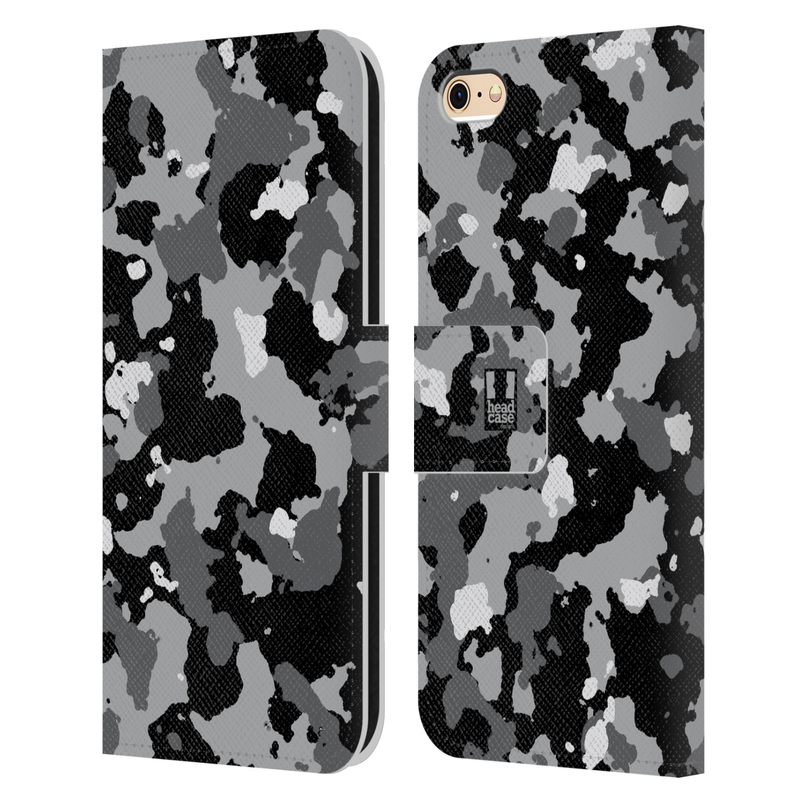 Pouzdro na mobil Apple Iphone 6 / 6S - Head Case - kamuflaž černá a šedá