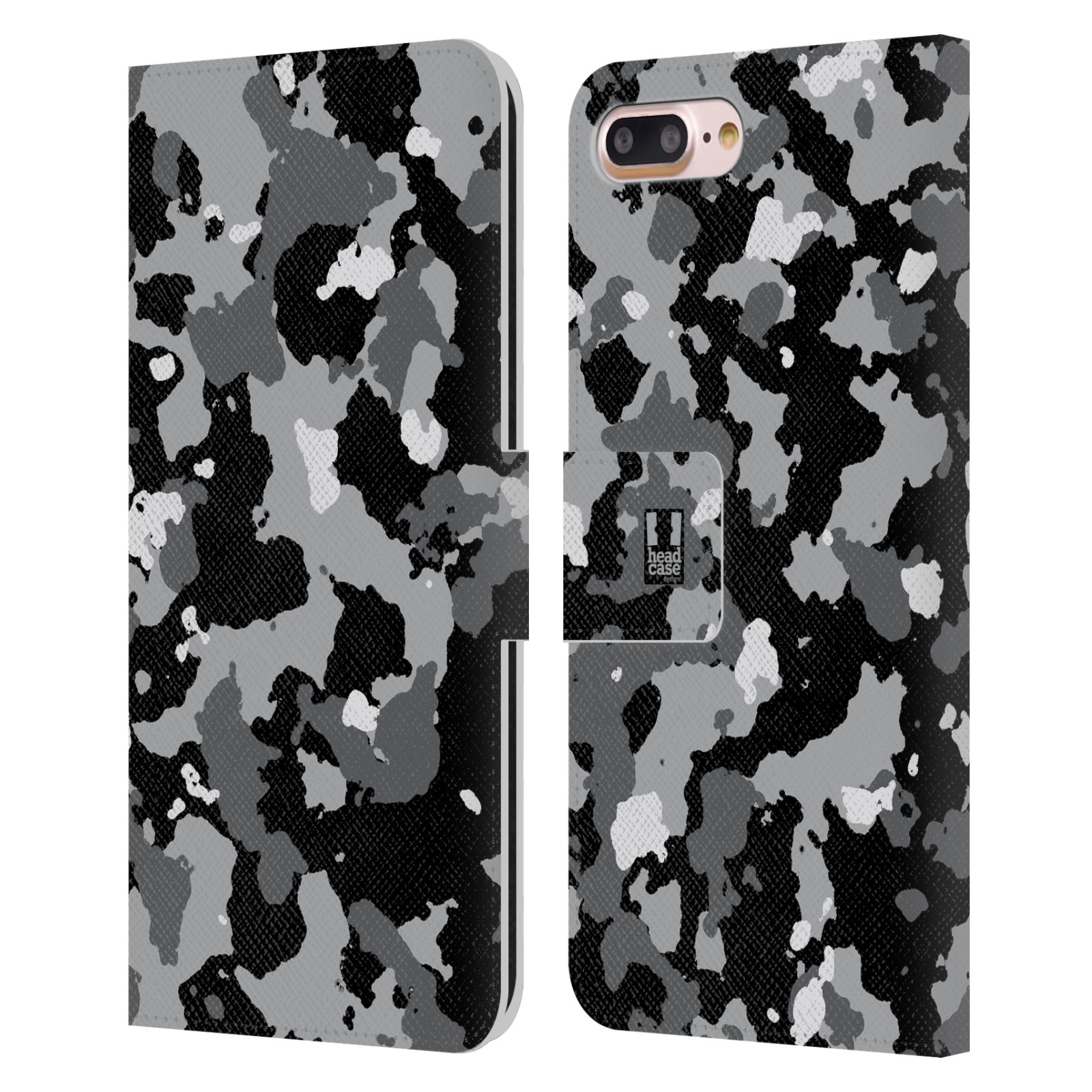 Pouzdro na mobil Apple Iphone 7 Plus / 8 Plus - Head Case - kamuflaž černá a šedá