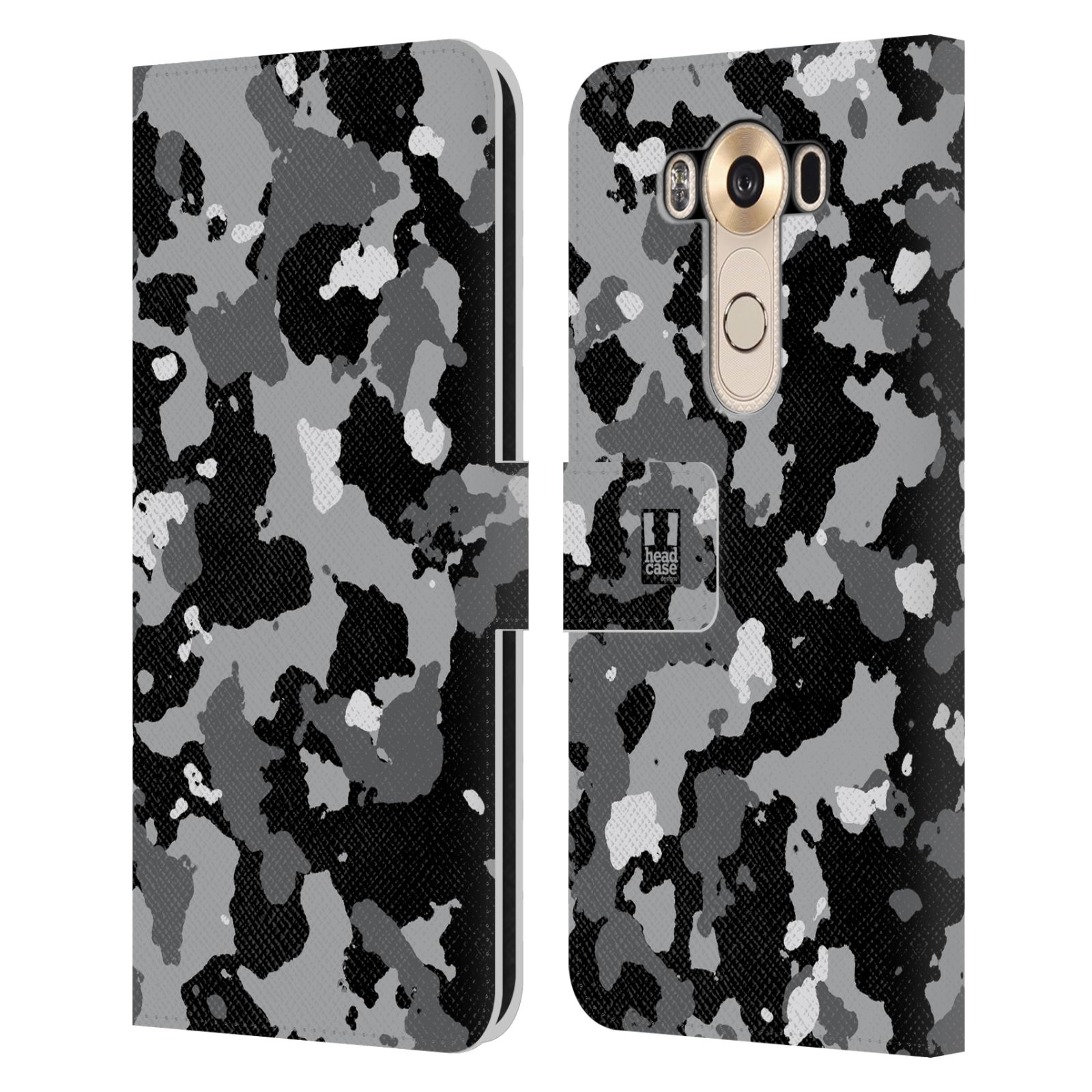 Pouzdro na mobil LG V10 - Head Case - kamuflaž černá a šedá