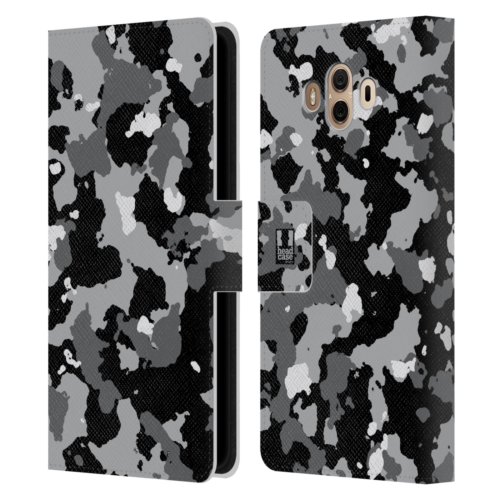 Pouzdro na mobil Huawei Mate 10 - Head Case - kamuflaž černá a šedá