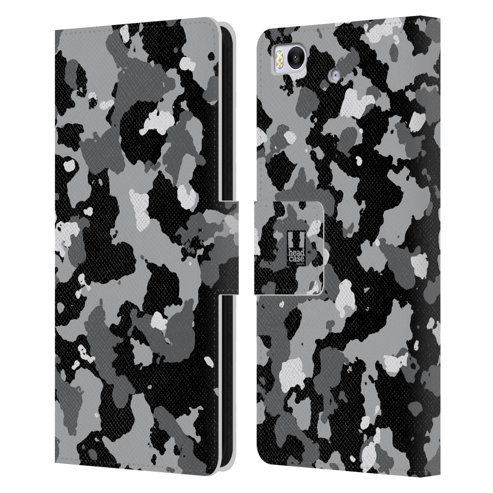Pouzdro na mobil Xiaomi Mi 5s - Head Case - kamuflaž černá a šedá