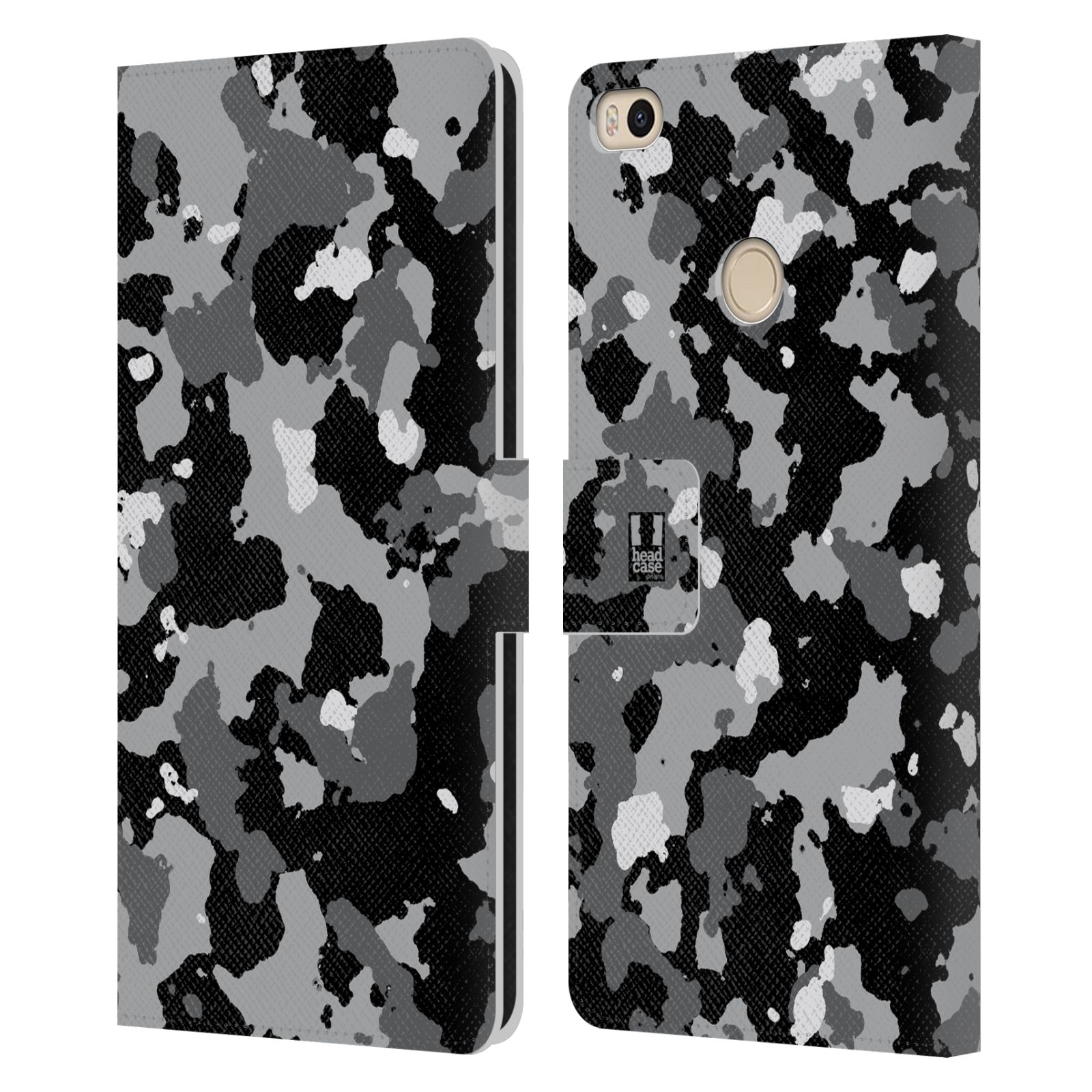 Pouzdro na mobil Xiaomi Mi Max 2 - Head Case - kamuflaž černá a šedá