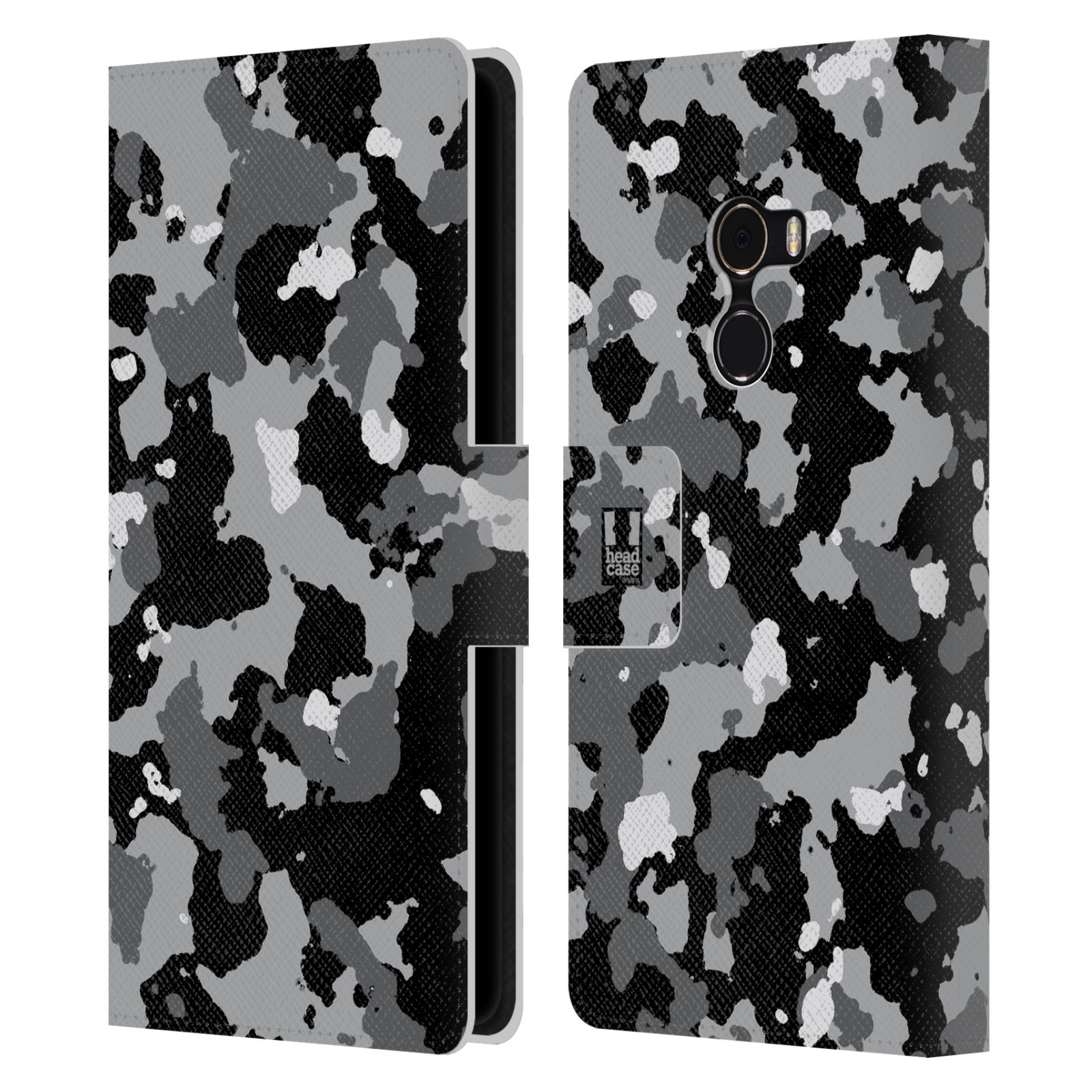 Pouzdro na mobil Xiaomi Mi Mix 2 - Head Case - kamuflaž černá a šedá
