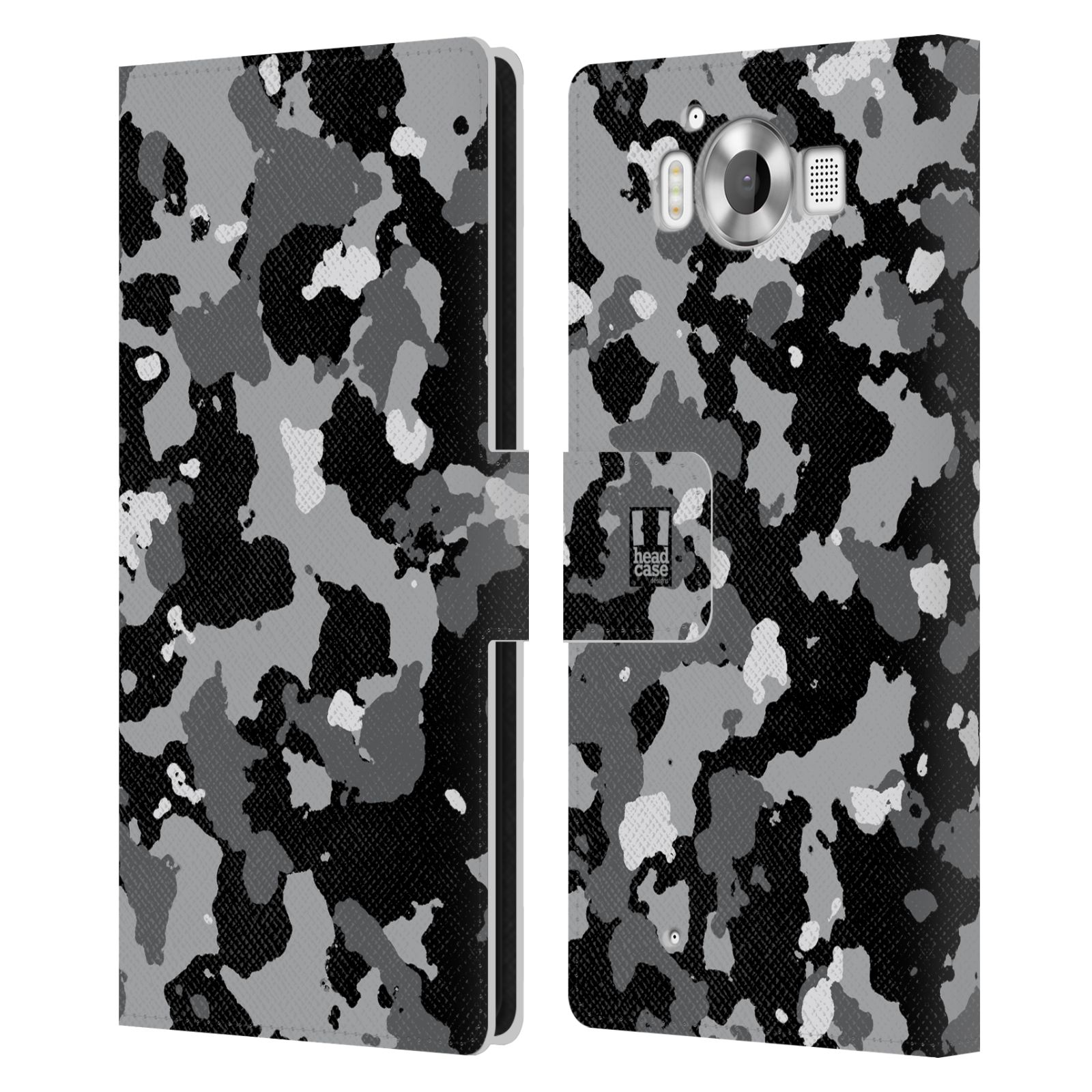 Pouzdro na mobil Nokia Lumia 950 - Head Case - kamuflaž černá a šedá