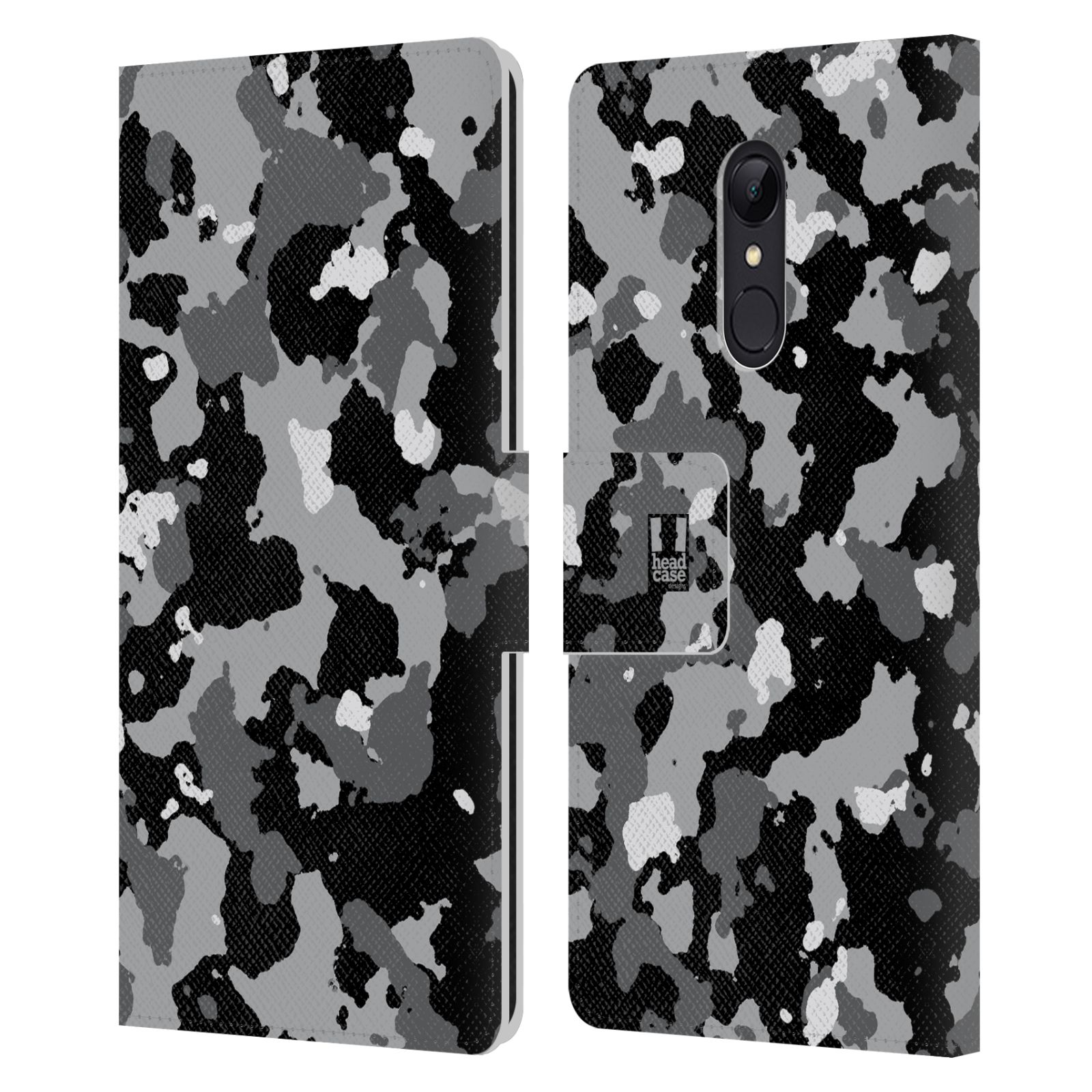 Pouzdro na mobil Xiaomi Redmi 5 - Head Case - kamuflaž černá a šedá