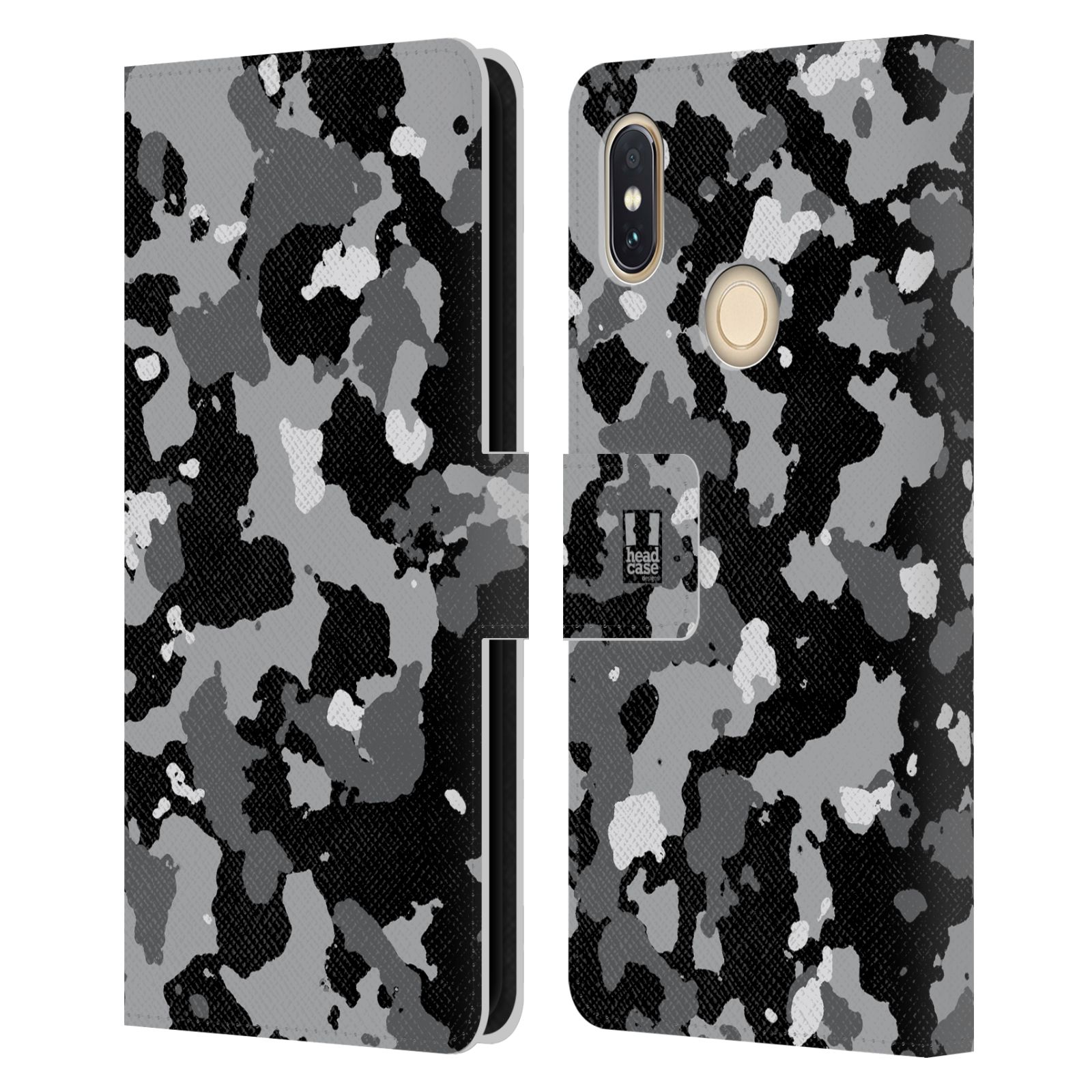 Pouzdro na mobil Xiaomi Redmi S2 - Head Case - kamuflaž černá a šedá