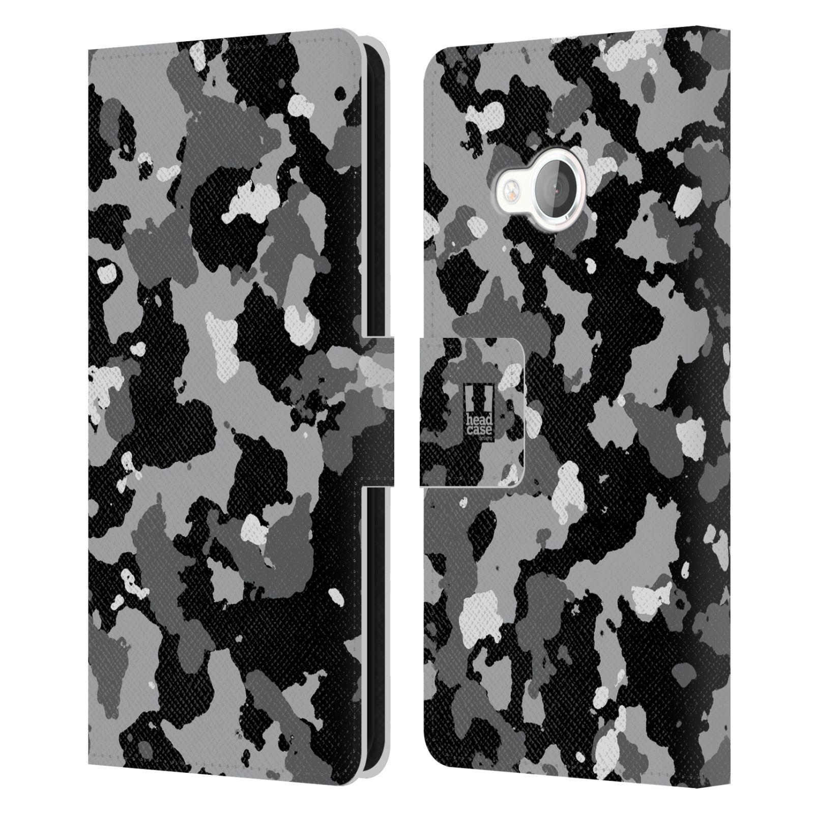 Pouzdro na mobil HTC U Play - Head Case - kamuflaž černá a šedá