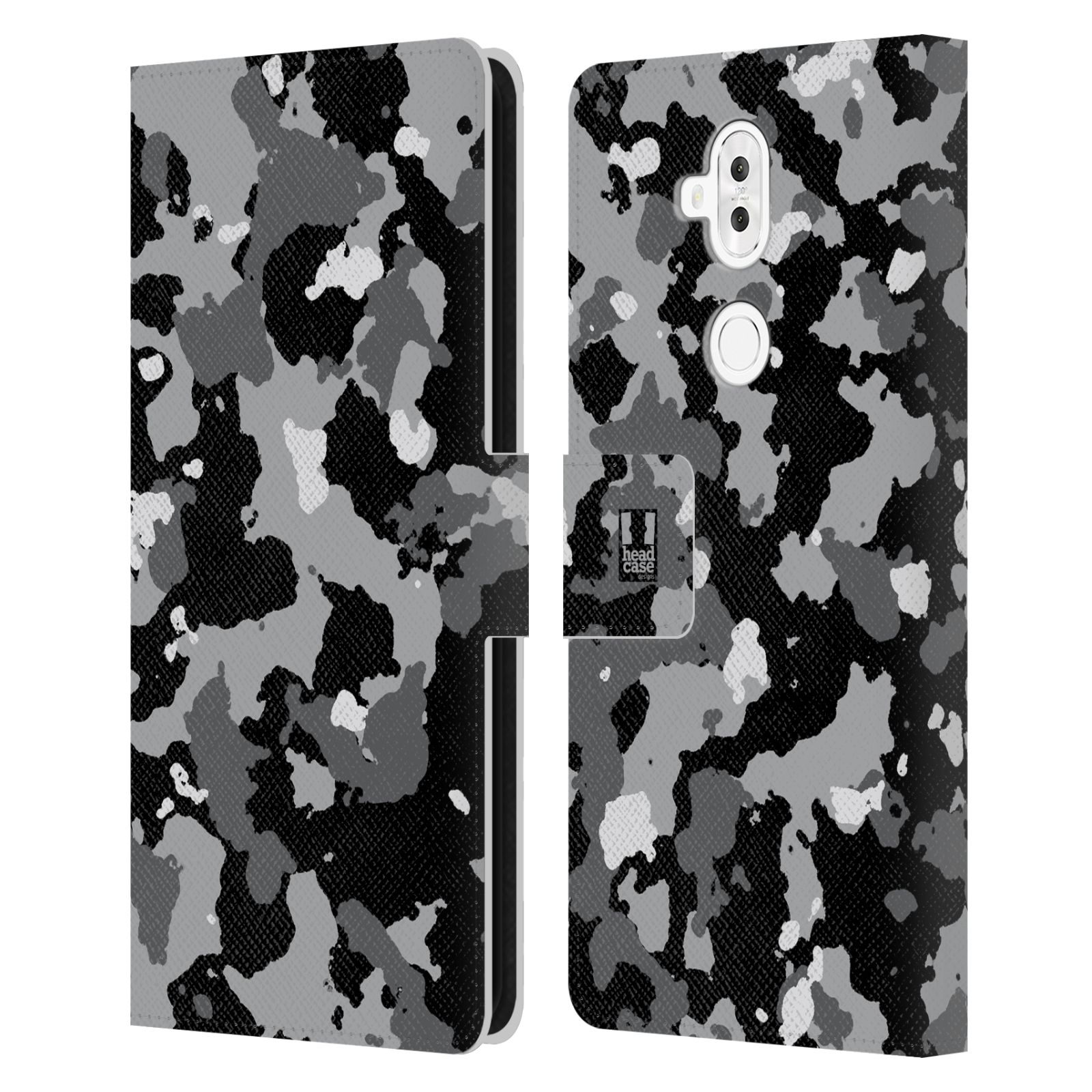 Pouzdro na mobil Asus Zenfone 5 ZC600KL - Head Case - kamuflaž černá a šedá