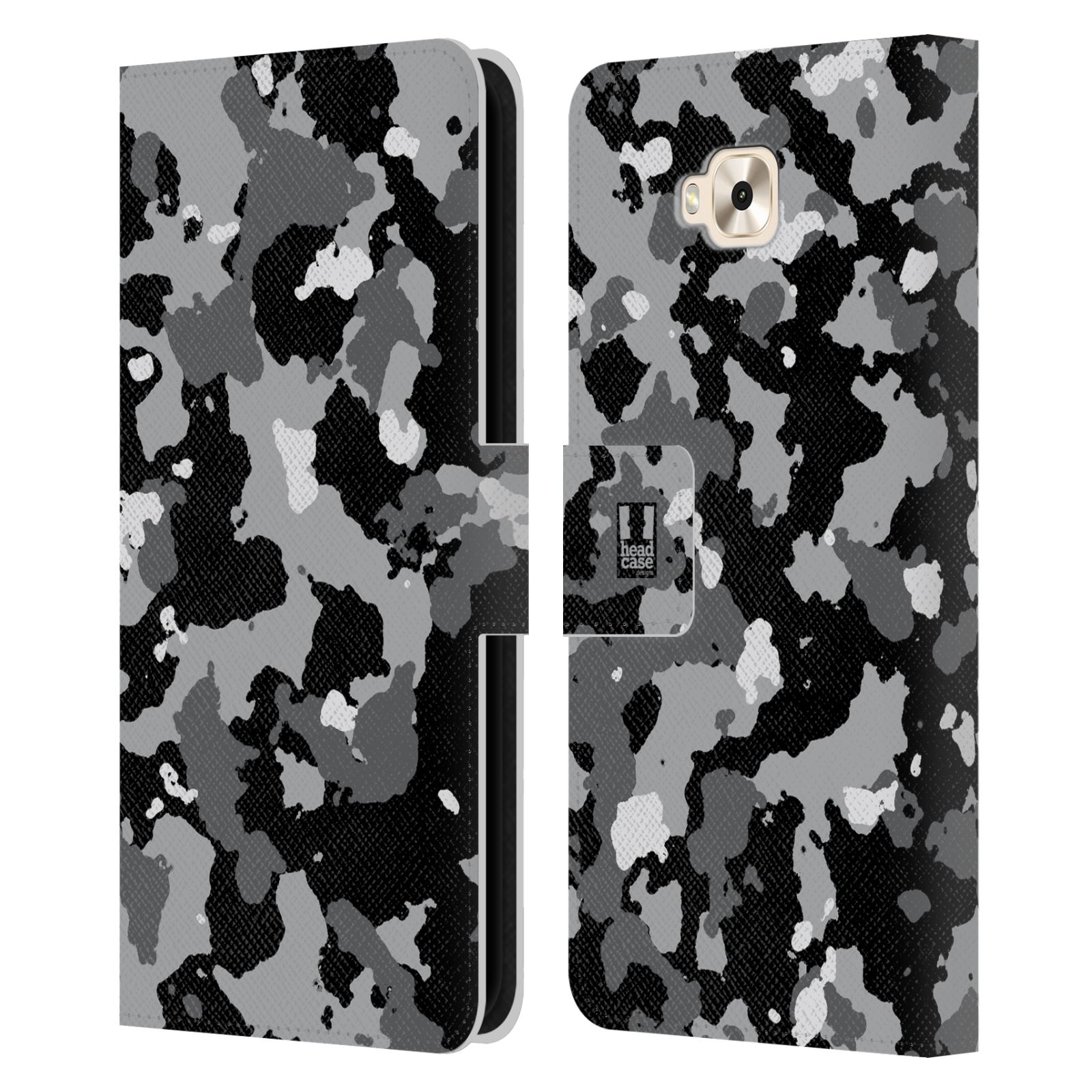 Pouzdro na mobil Asus Zenfone 4 Selfie ZD553KL - Head Case - kamuflaž černá a šedá