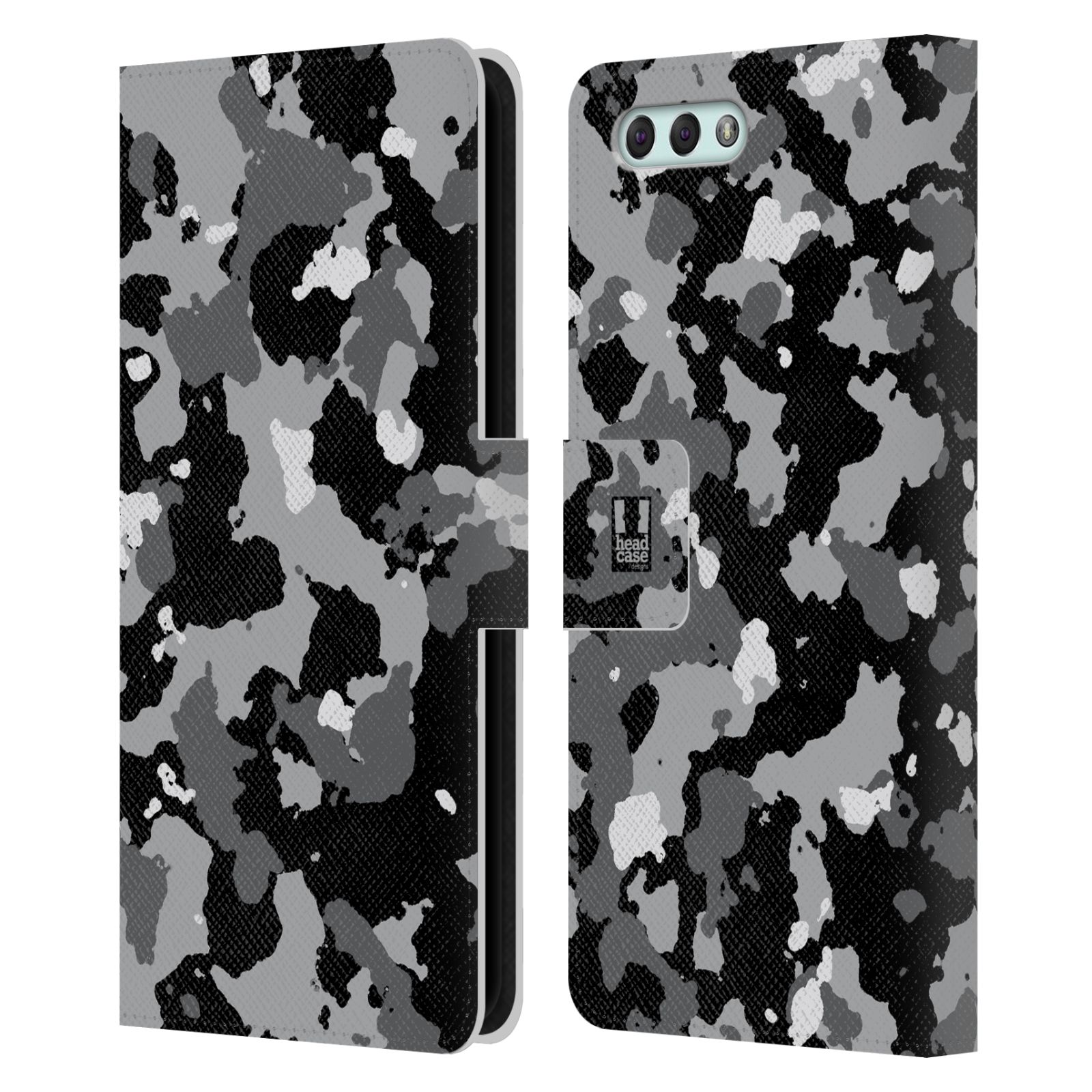 Pouzdro na mobil Asus Zenfone 4 ZE554KL - Head Case - kamuflaž černá a šedá