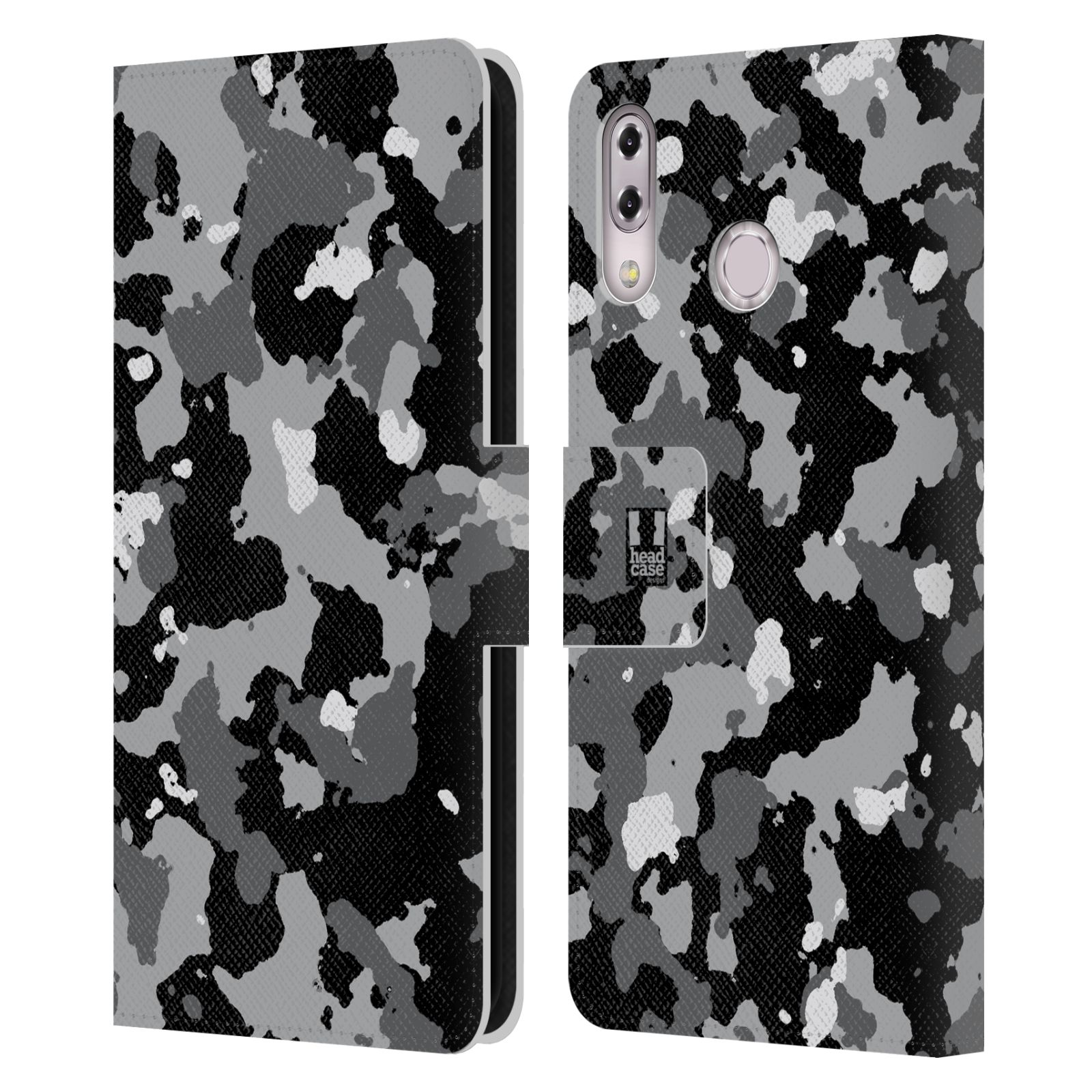 Pouzdro na mobil Asus Zenfone 5z ZS620KL / 5 ZE620KL - Head Case - kamuflaž černá a šedá