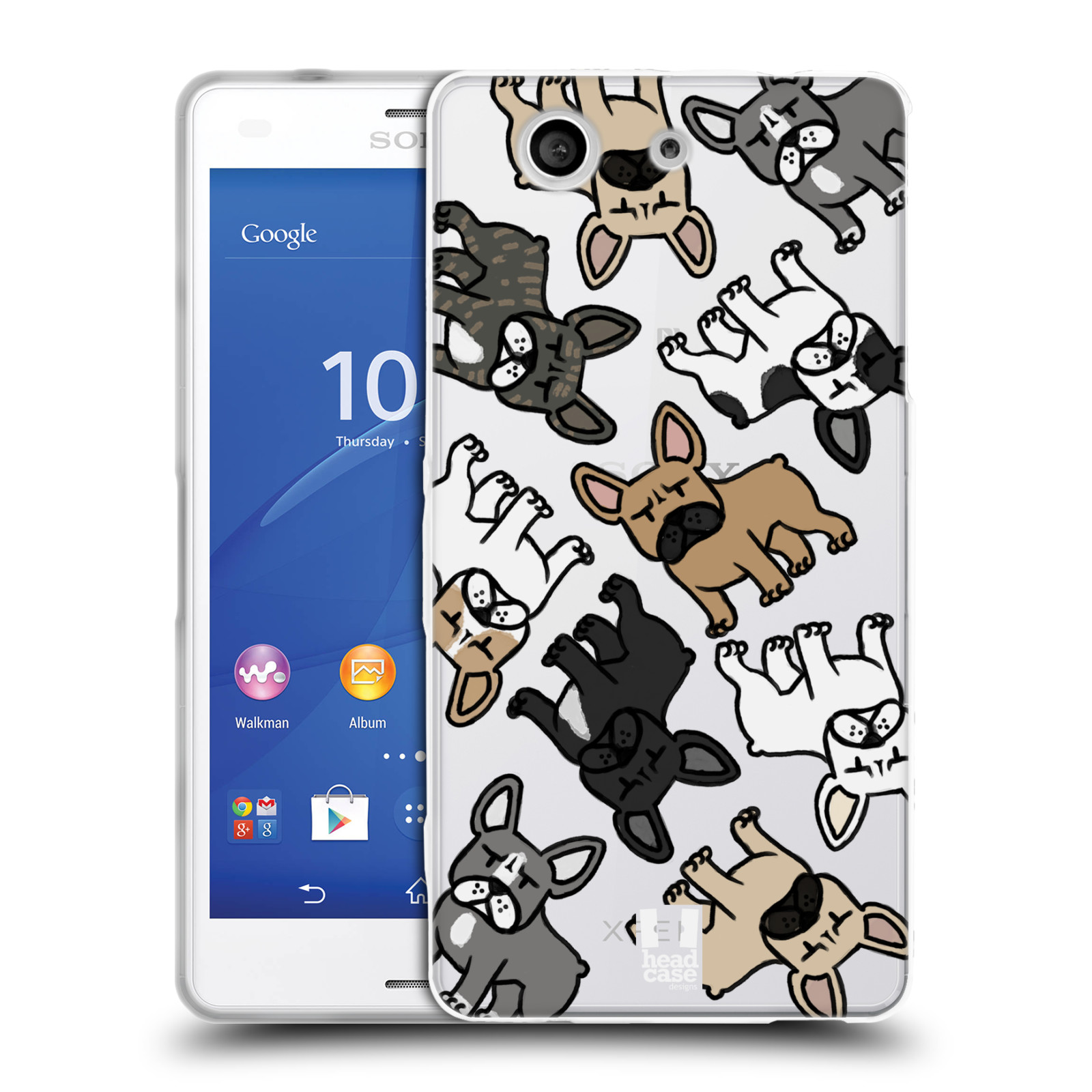 HEAD CASE silikonový obal na mobil Sony Xperia Z3 COMPACT pejsek francouzský buldog
