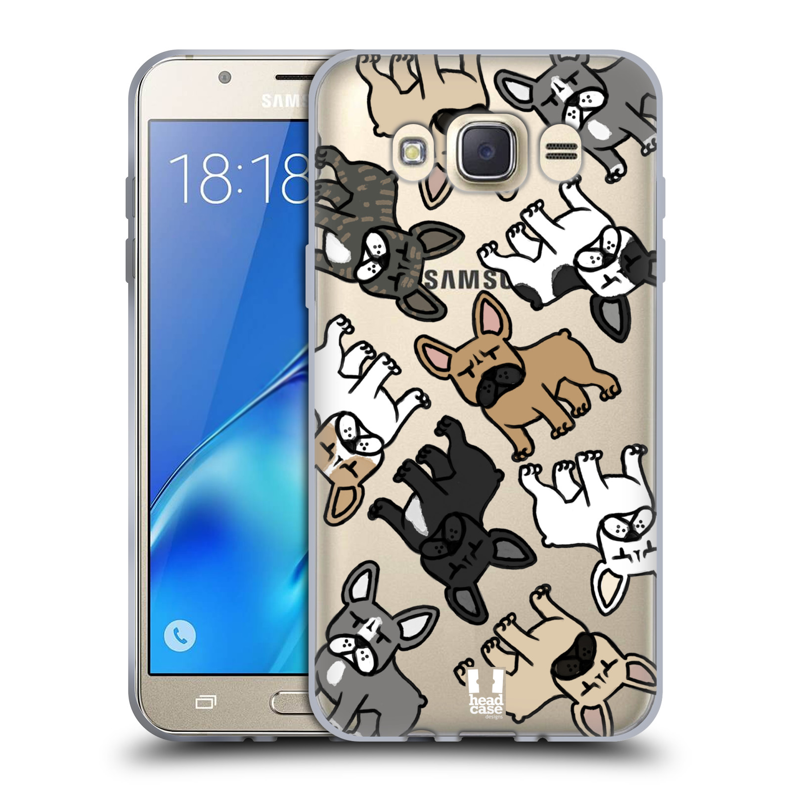 HEAD CASE silikonový obal na mobil Samsung Galaxy J7 2016 pejsek francouzský buldog