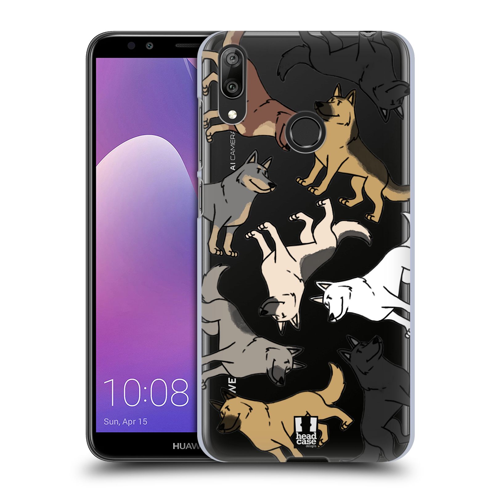 Pouzdro na mobil Huawei Y7 2019 - Head Case - pejsek Německý Ovčák