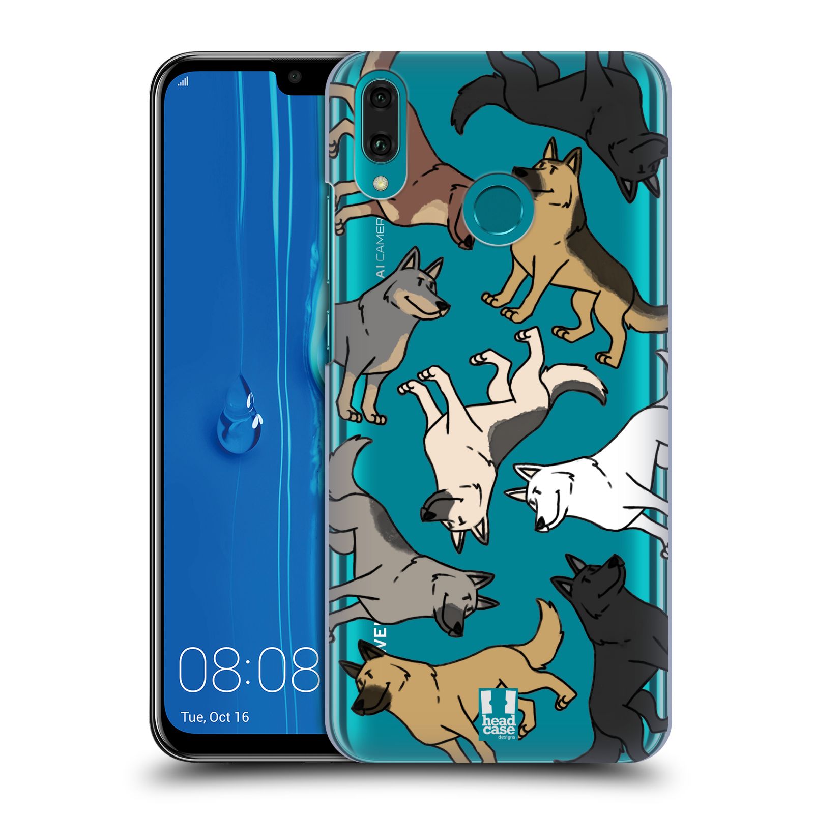 Pouzdro na mobil Huawei Y9 2019 - HEAD CASE - pejsek Německý Ovčák