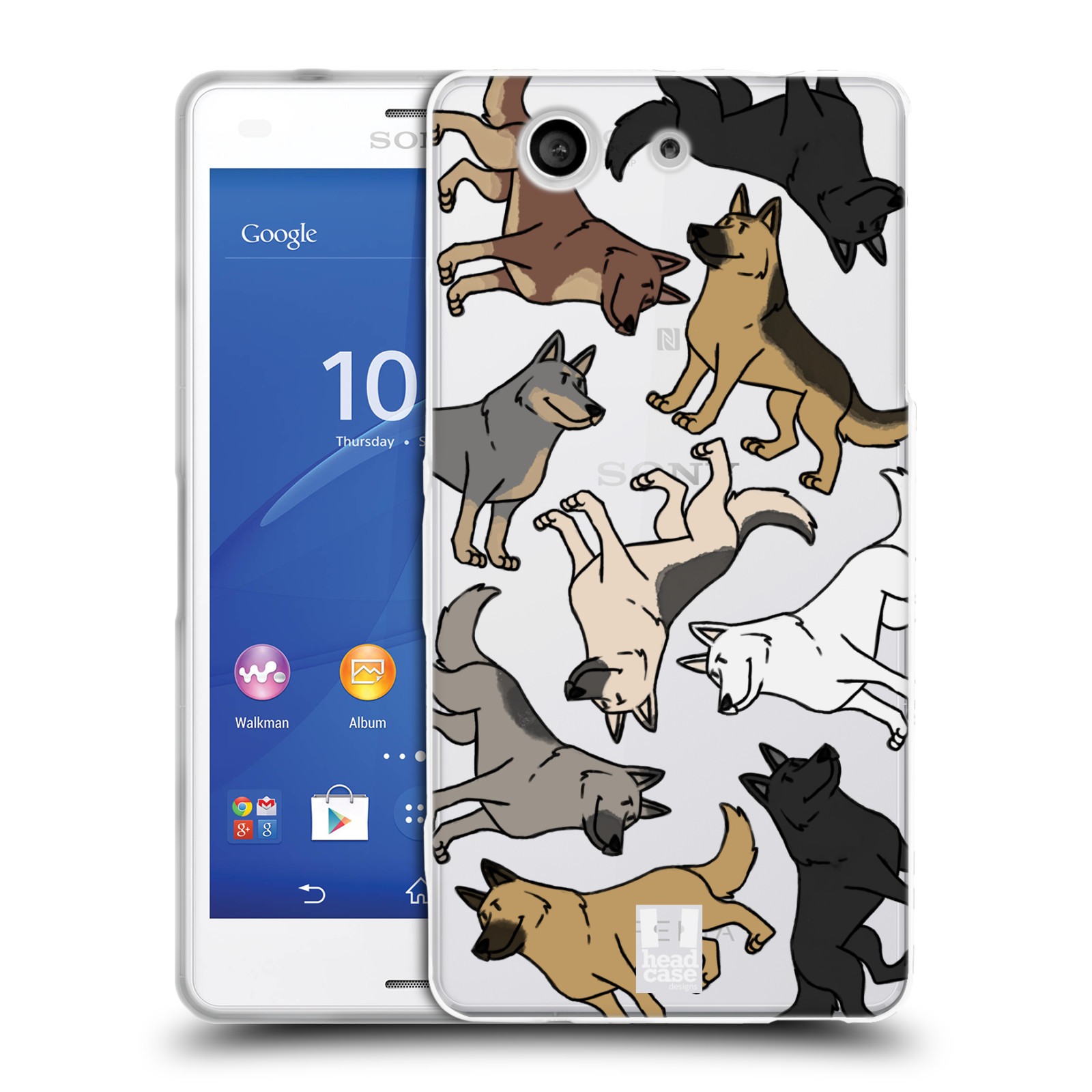HEAD CASE silikonový obal na mobil Sony Xperia Z3 COMPACT pejsek Německý Ovčák