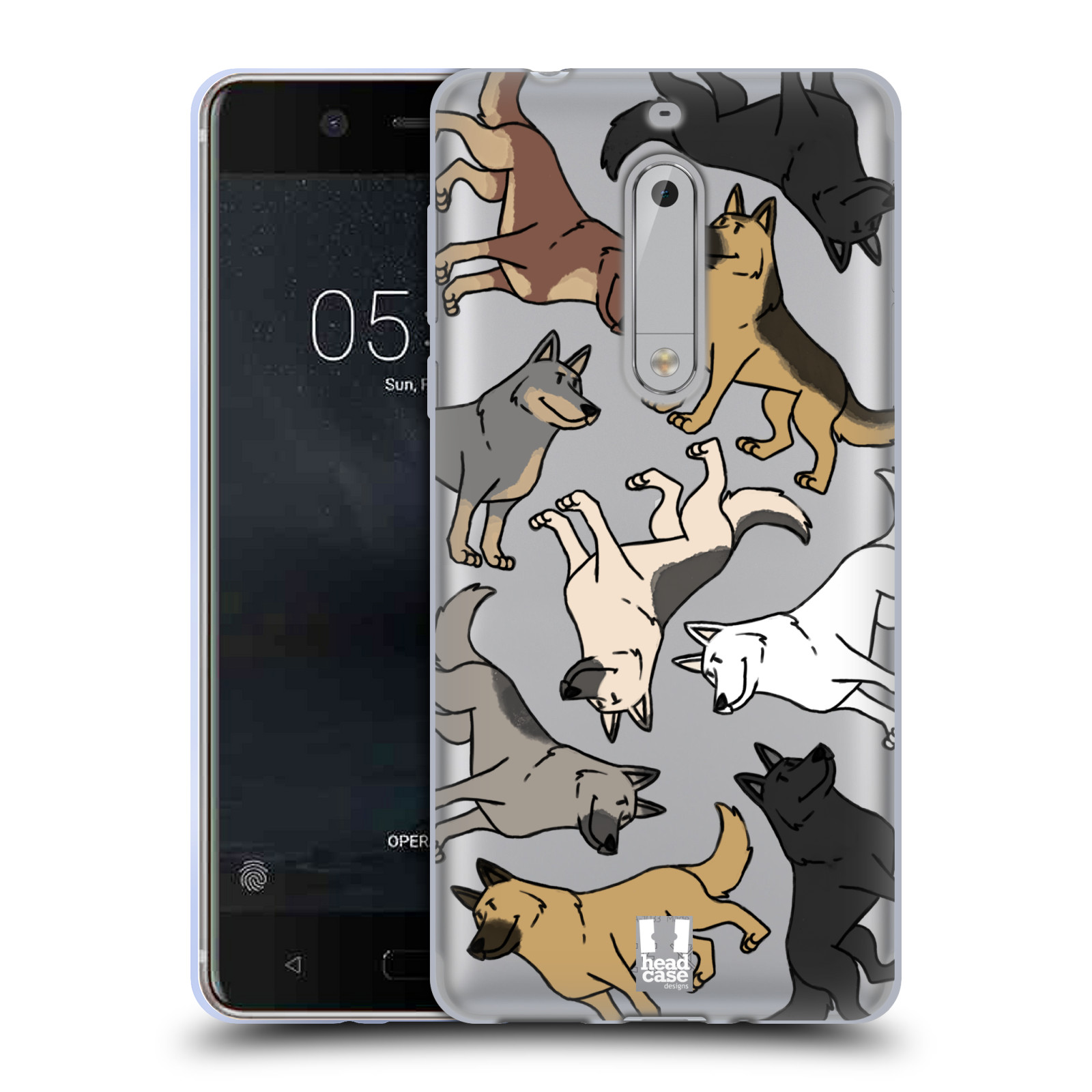 HEAD CASE silikonový obal na mobil Nokia 5 pejsek Německý Ovčák