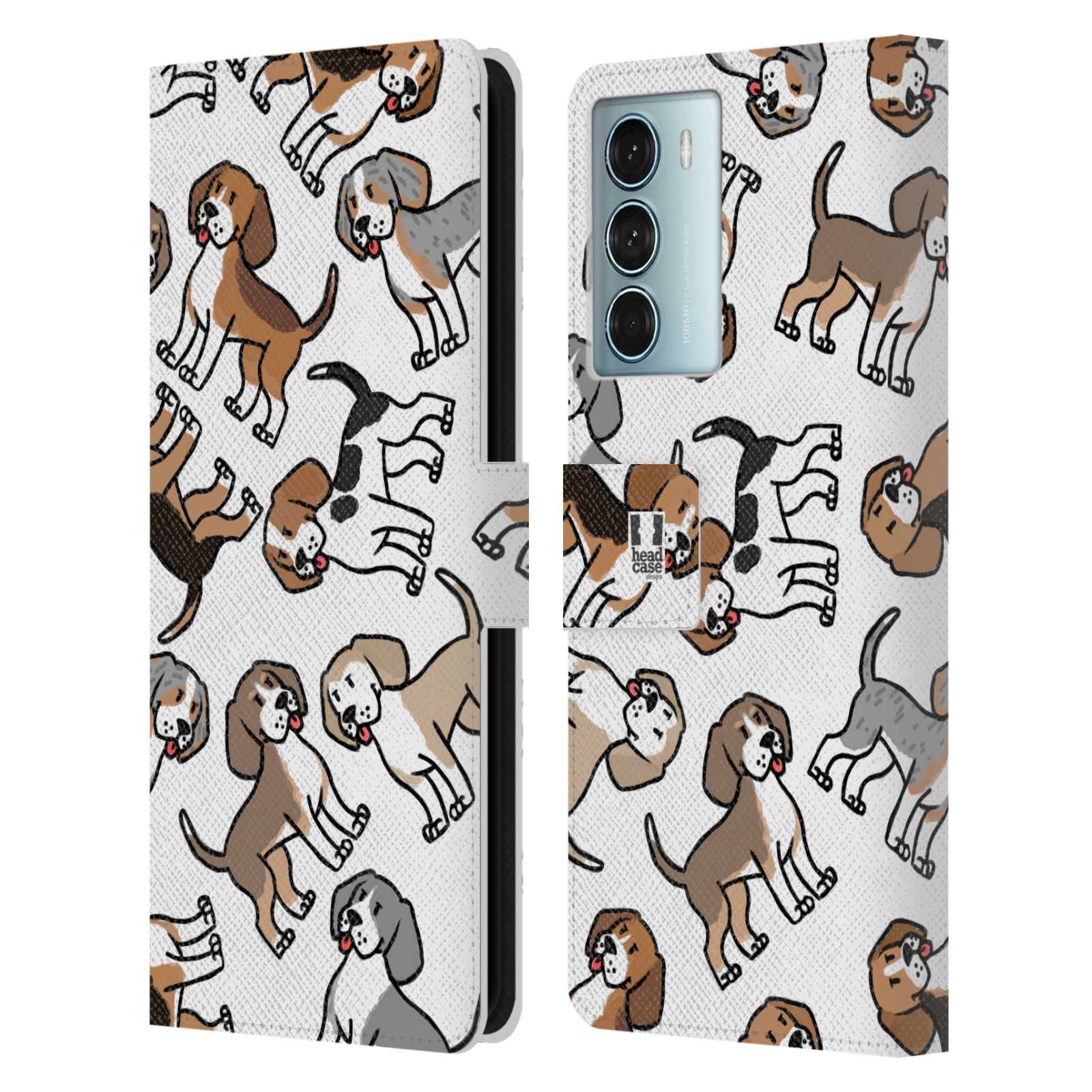 HEAD CASE Pouzdro pro mobil Motorola Moto G200 5G - kreslený pejsek Bígl