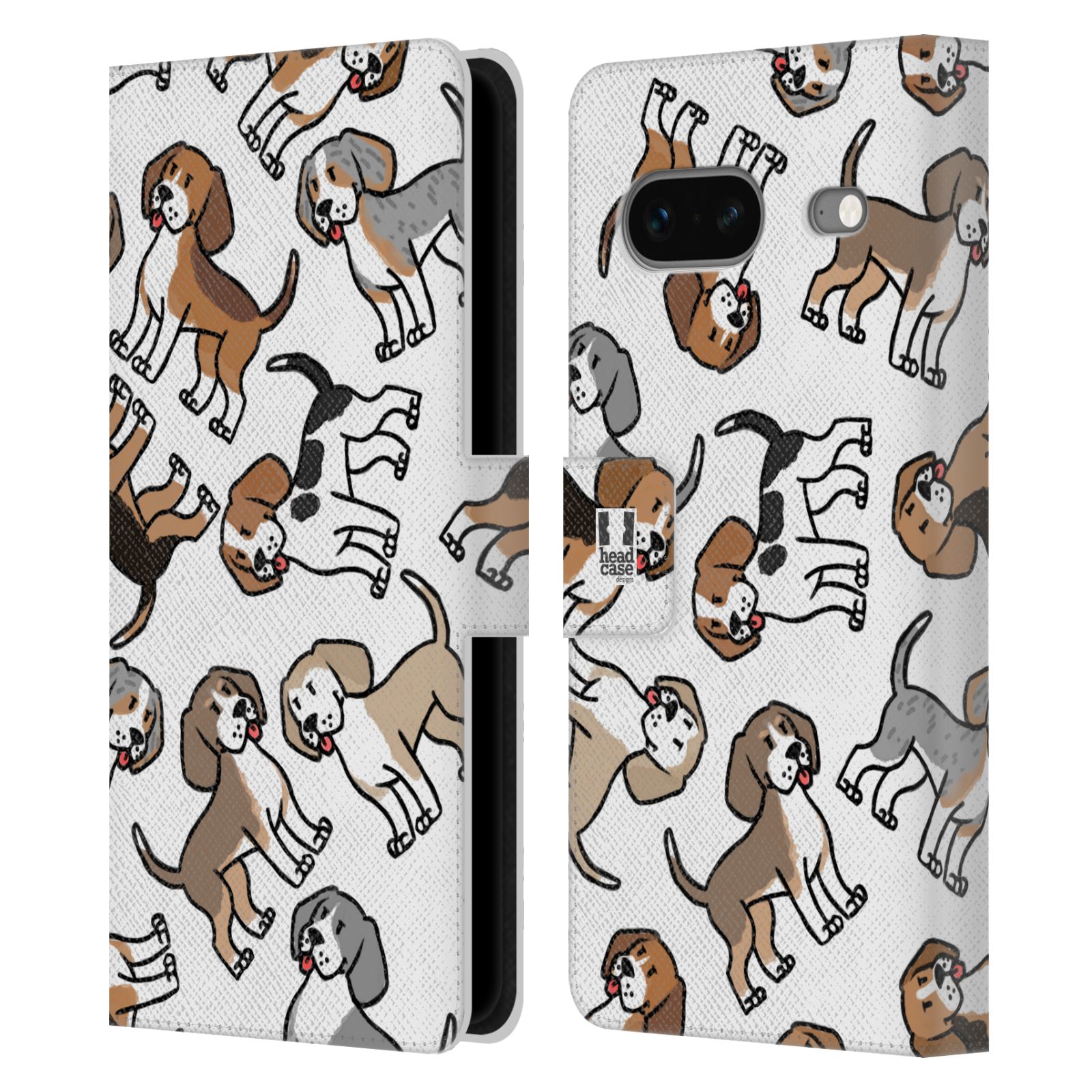 HEAD CASE Pouzdro pro mobil Google Pixel 7 - kreslený pejsek Bígl