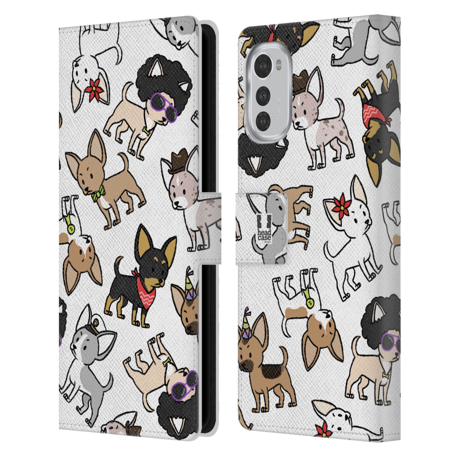 HEAD CASE Pouzdro pro mobil Motorola Moto E32 / E32s - kreslený pejsek Čivava