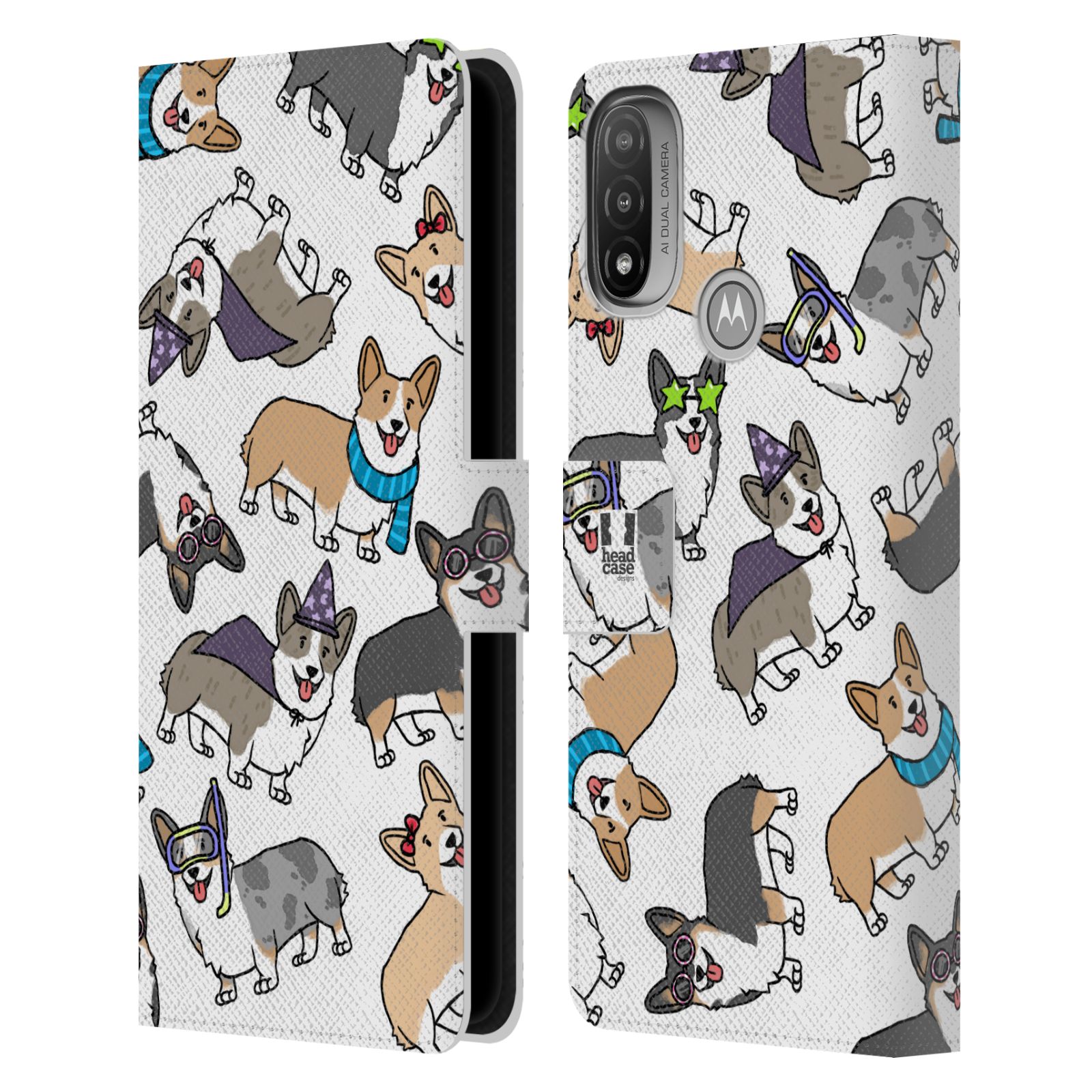 HEAD CASE Pouzdro pro mobil Motorola Moto E20 - kreslený pejsek Corgi