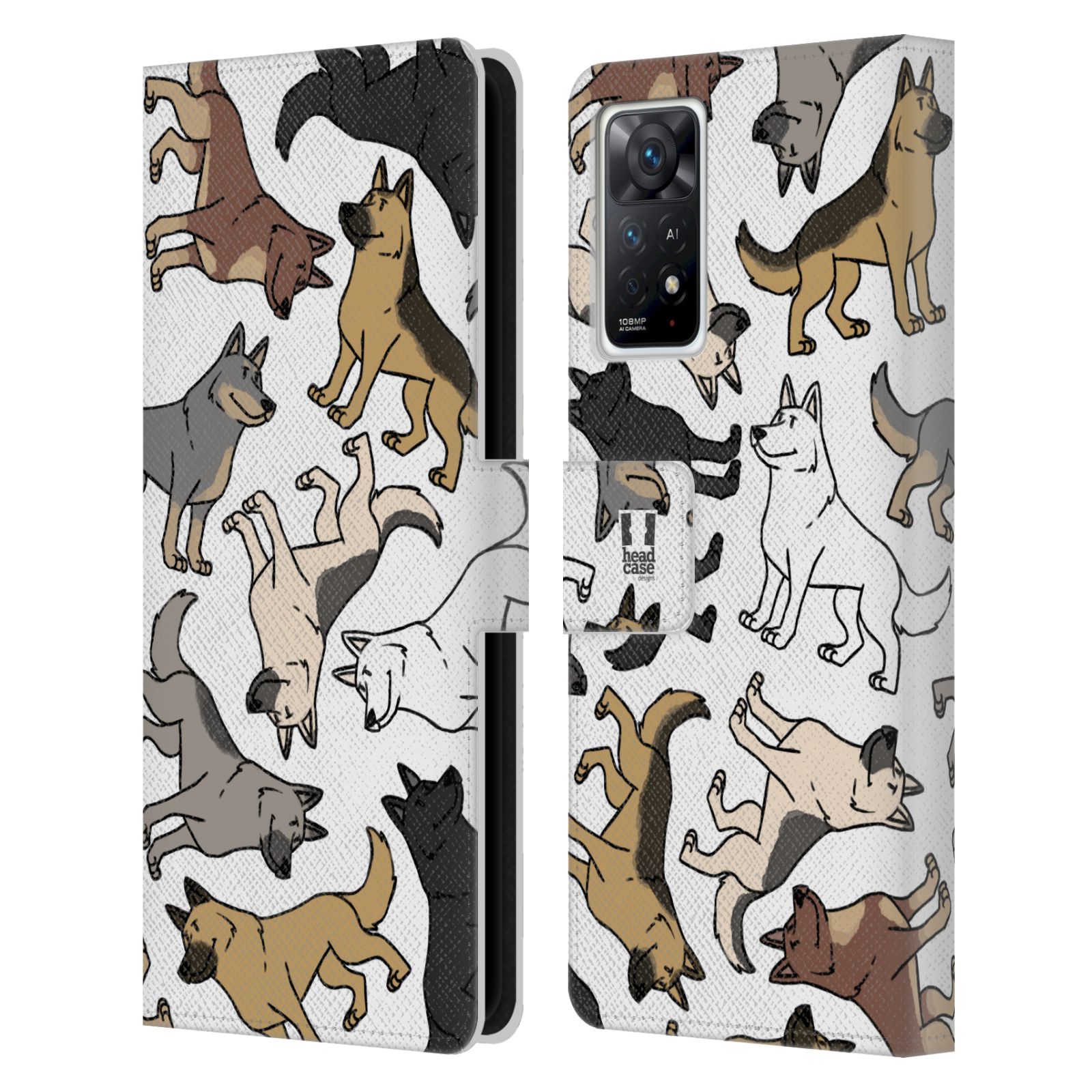 HEAD CASE Pouzdro pro mobil Xiaomi Redmi Note 11 Pro 5G - kreslený pejsek Německý ovčák