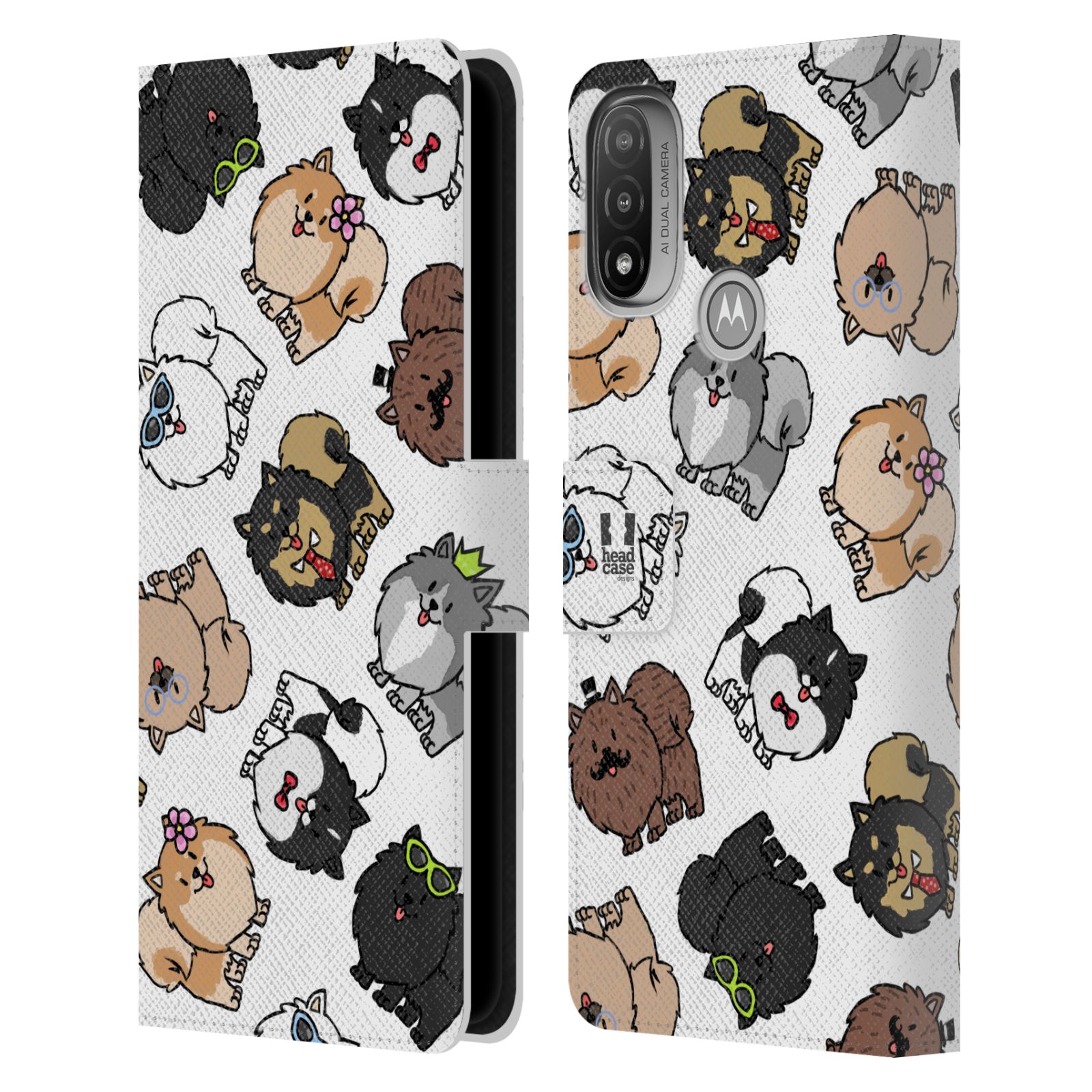 HEAD CASE Pouzdro pro mobil Motorola Moto E20 - kreslený pejsek Pomeranian