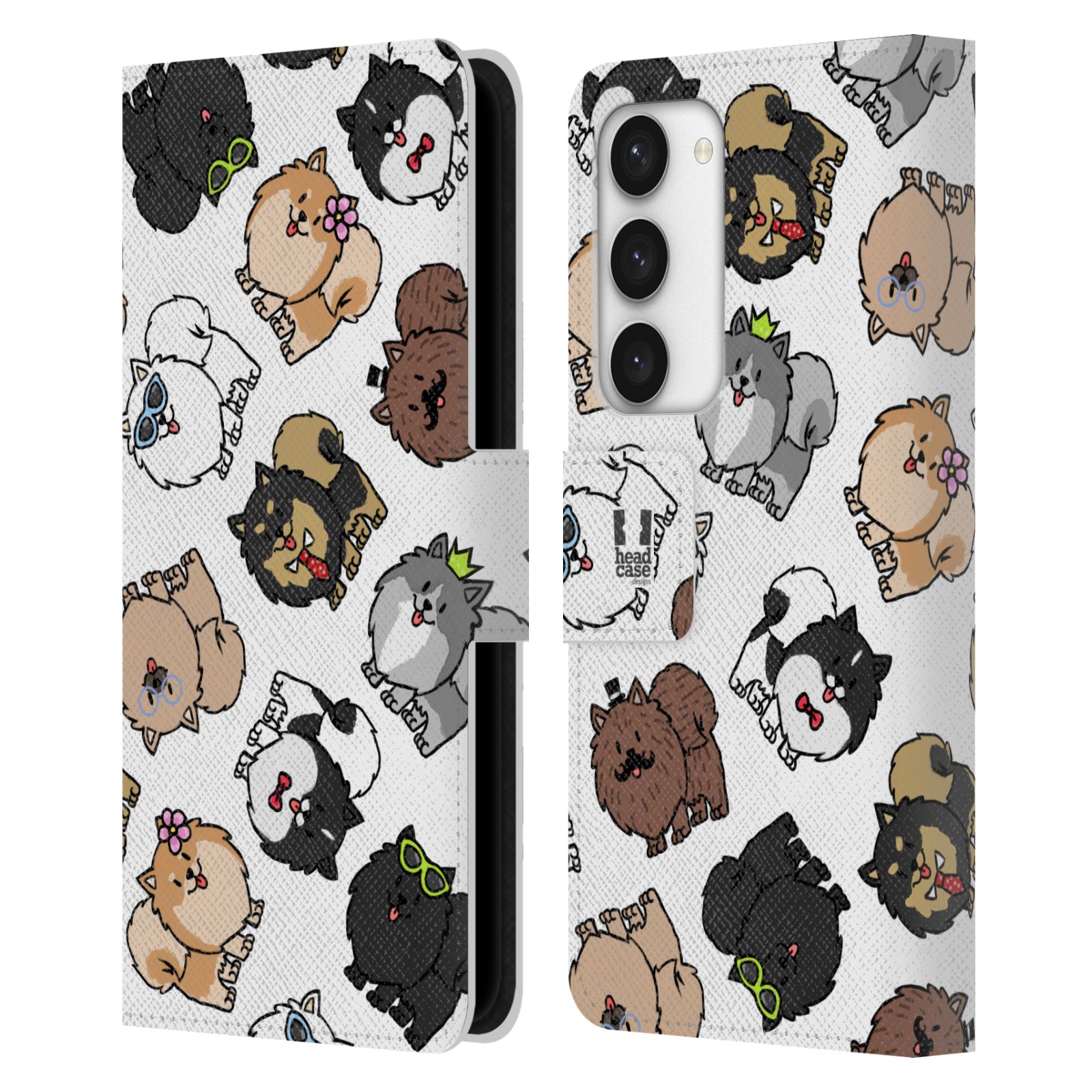 HEAD CASE Pouzdro pro mobil Samsung Galaxy S23 5G - kreslený pejsek Pomeranian