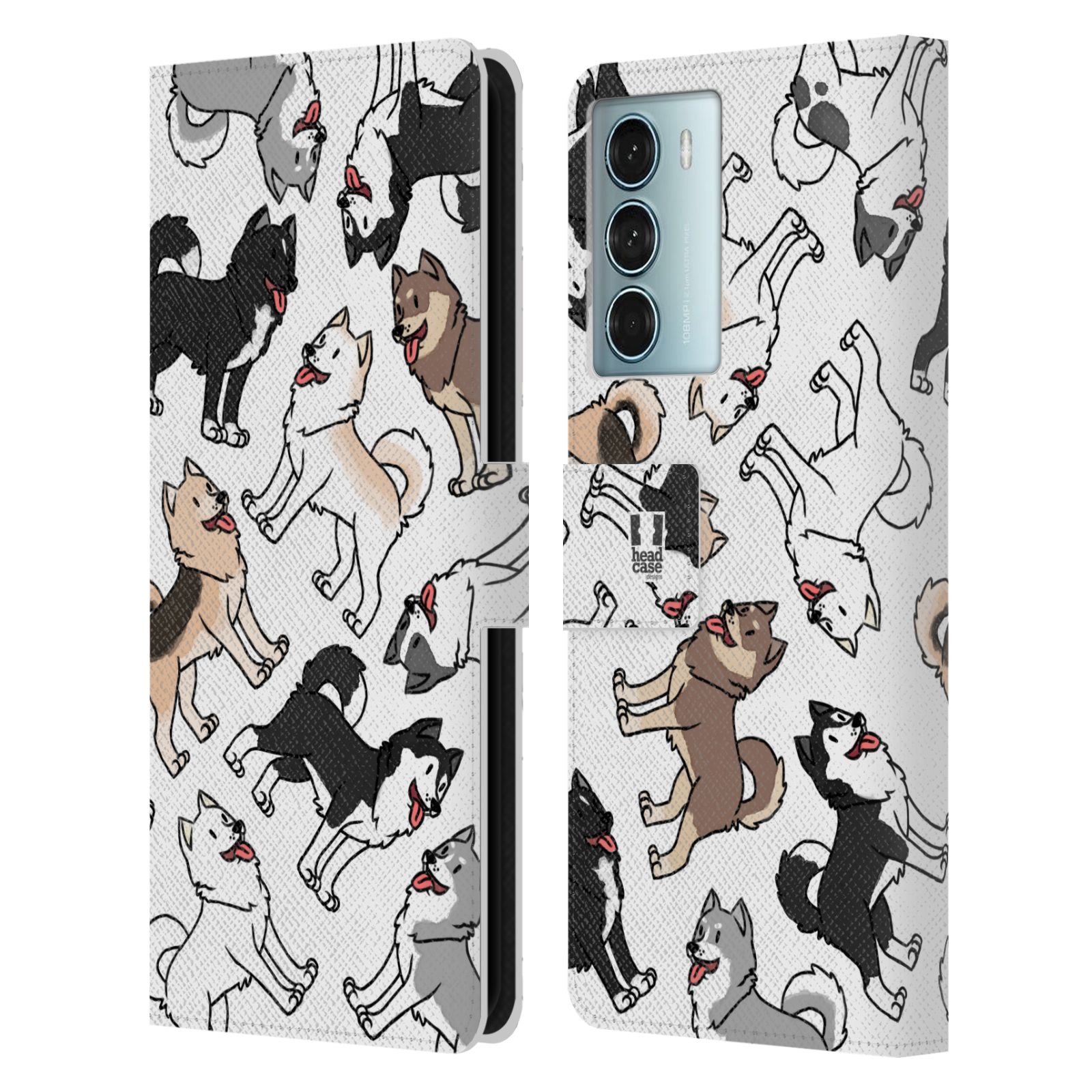 HEAD CASE Pouzdro pro mobil Motorola Moto G200 5G - kreslený pejsek Husky