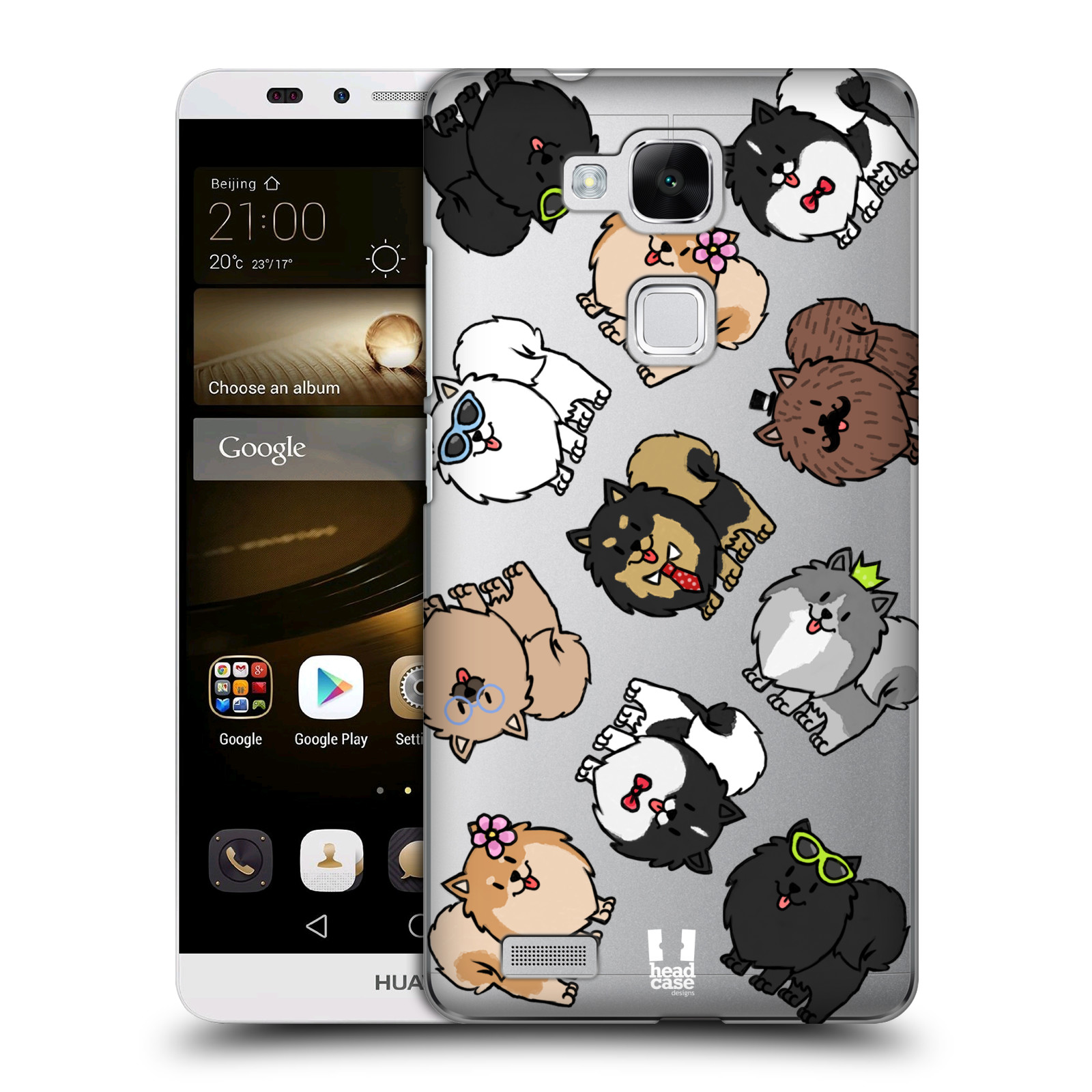 HEAD CASE plastový obal na mobil Huawei Mate 7 pejsek Pomeranian