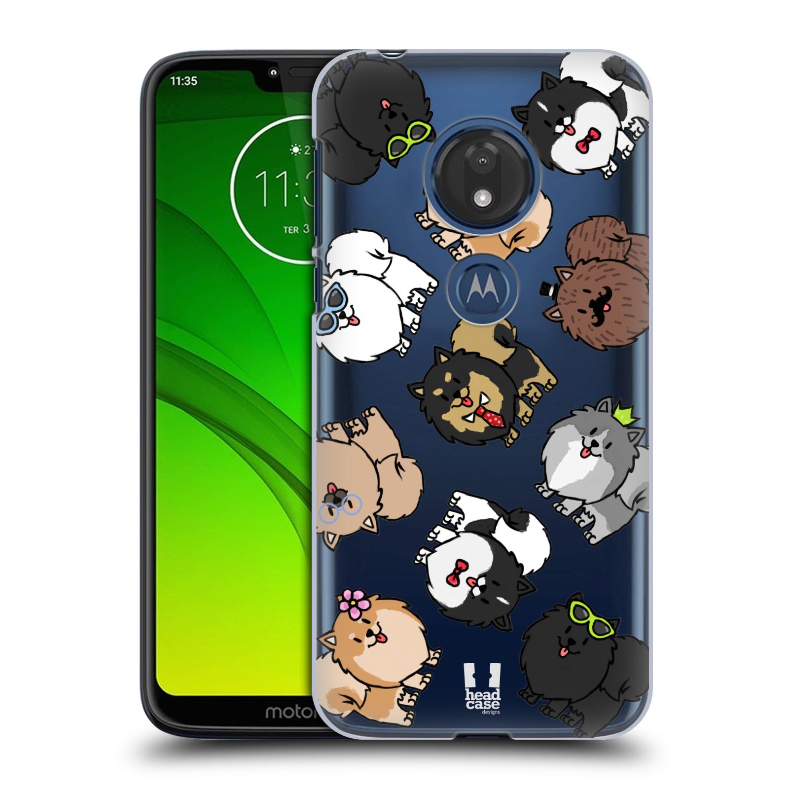 Pouzdro na mobil Motorola Moto G7 Play pejsek Pomeranian