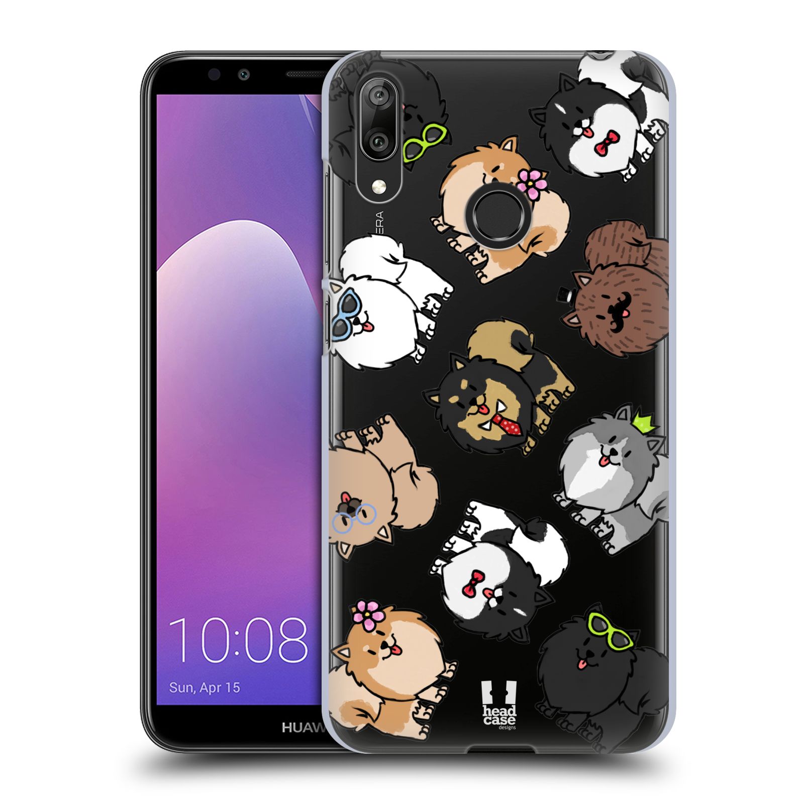 Pouzdro na mobil Huawei Y7 2019 - Head Case - pejsek Pomeranian