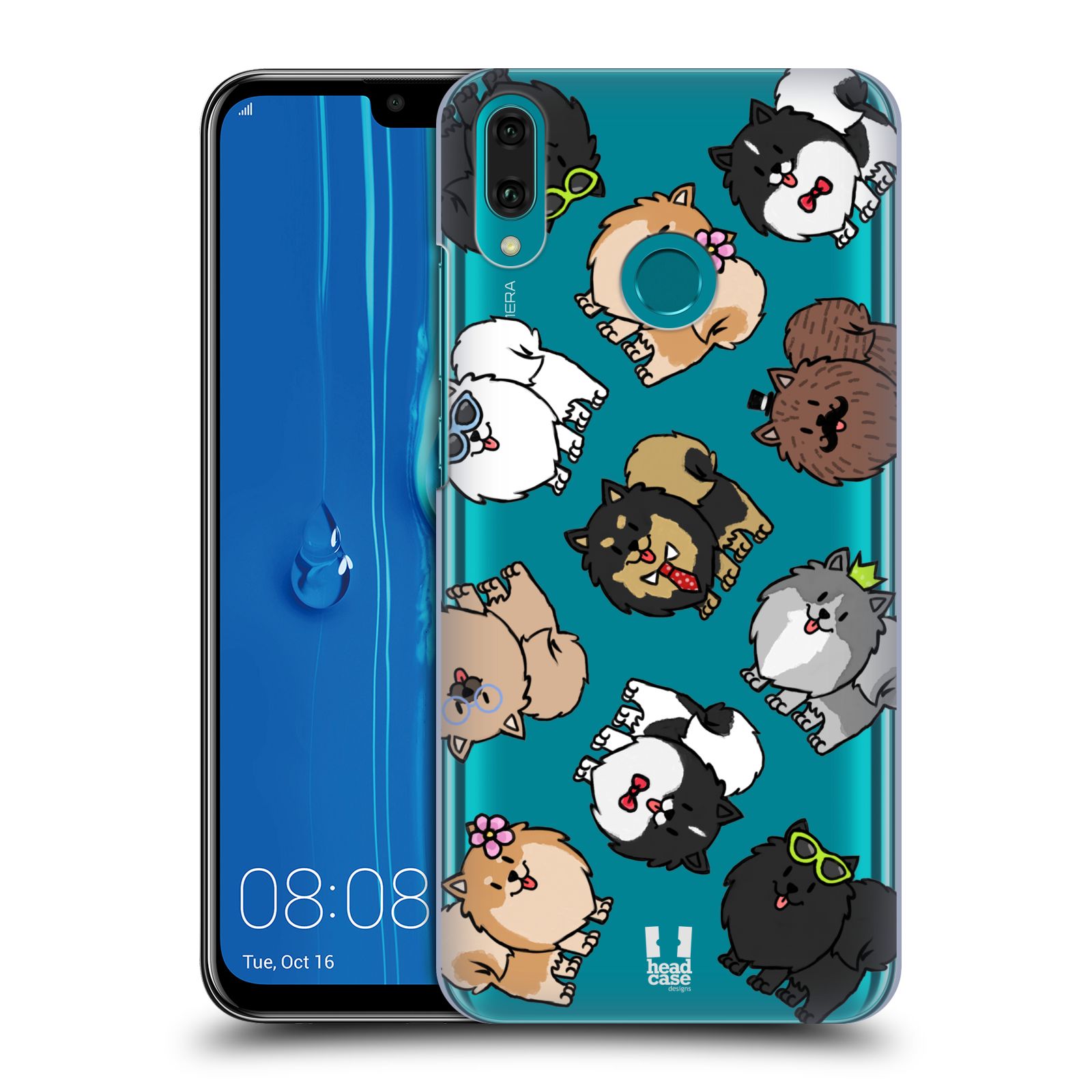 Pouzdro na mobil Huawei Y9 2019 - HEAD CASE - pejsek Pomeranian