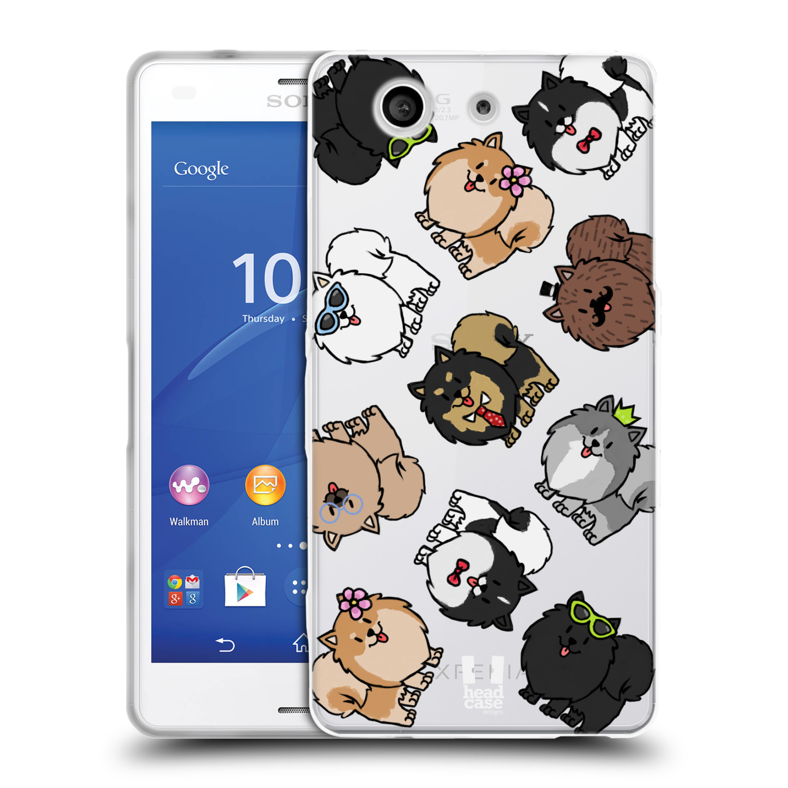 HEAD CASE silikonový obal na mobil Sony Xperia Z3 COMPACT pejsek Pomeranian